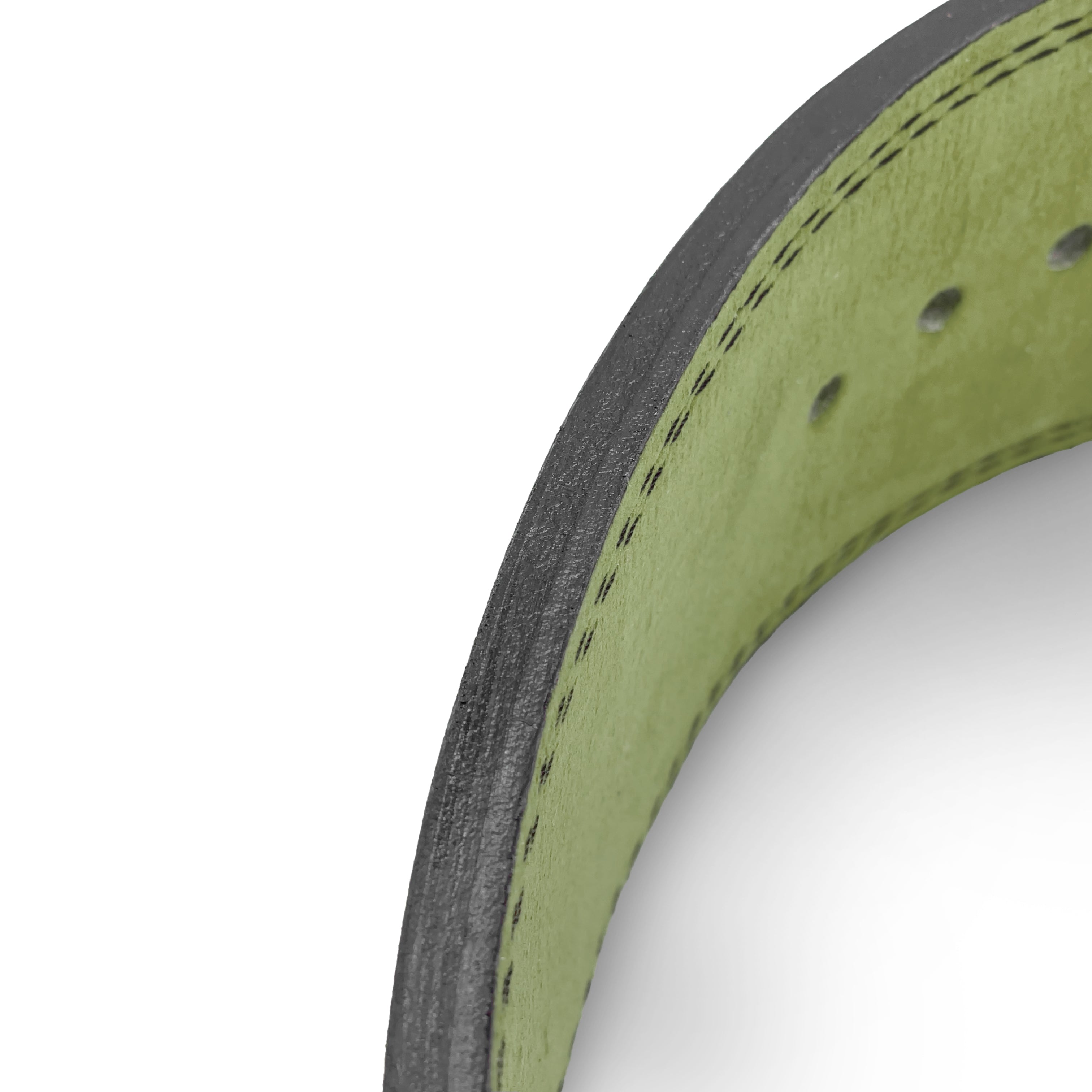 10mm Suede Leather Lever Belt - Green