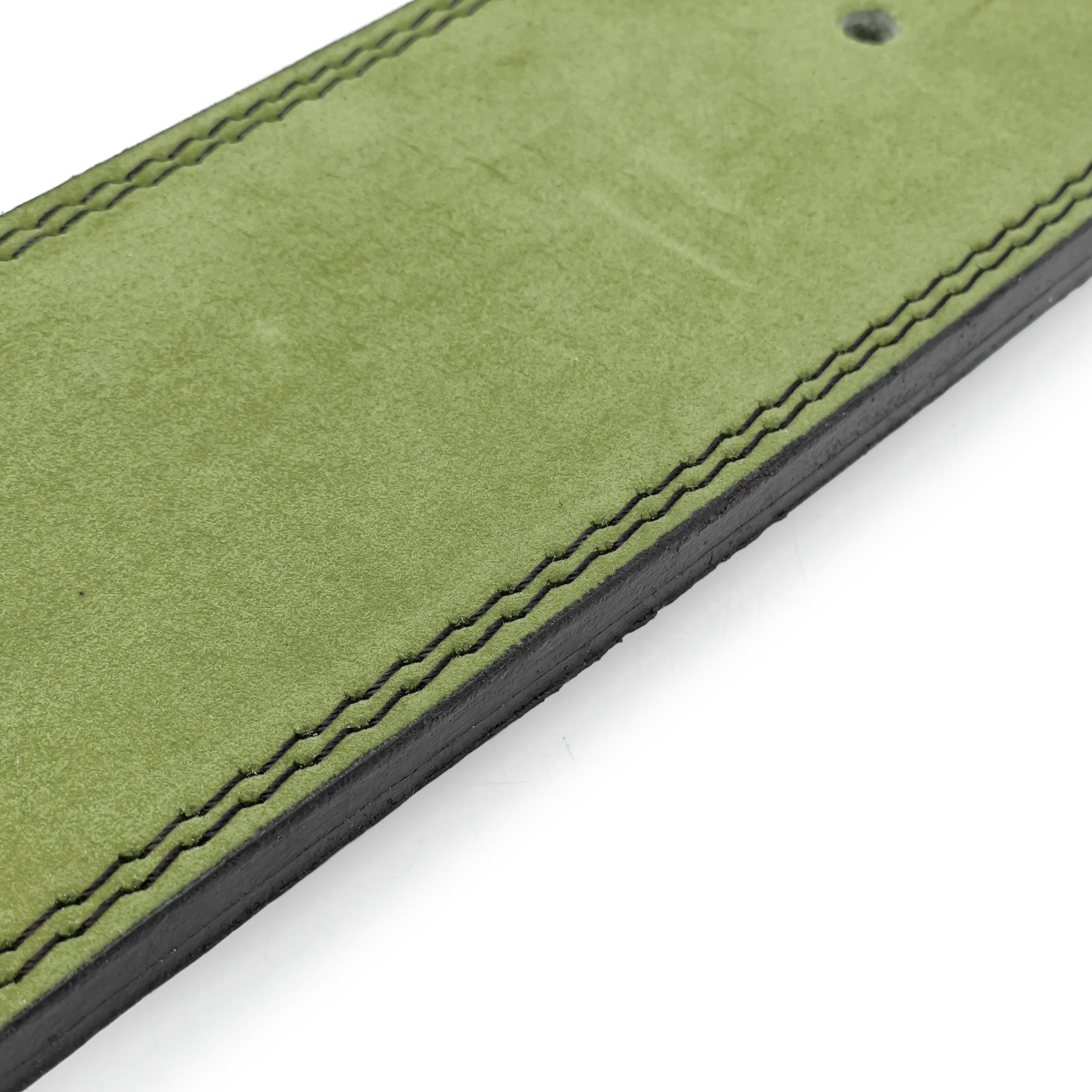 10mm Suede Leather Lever Belt - Green