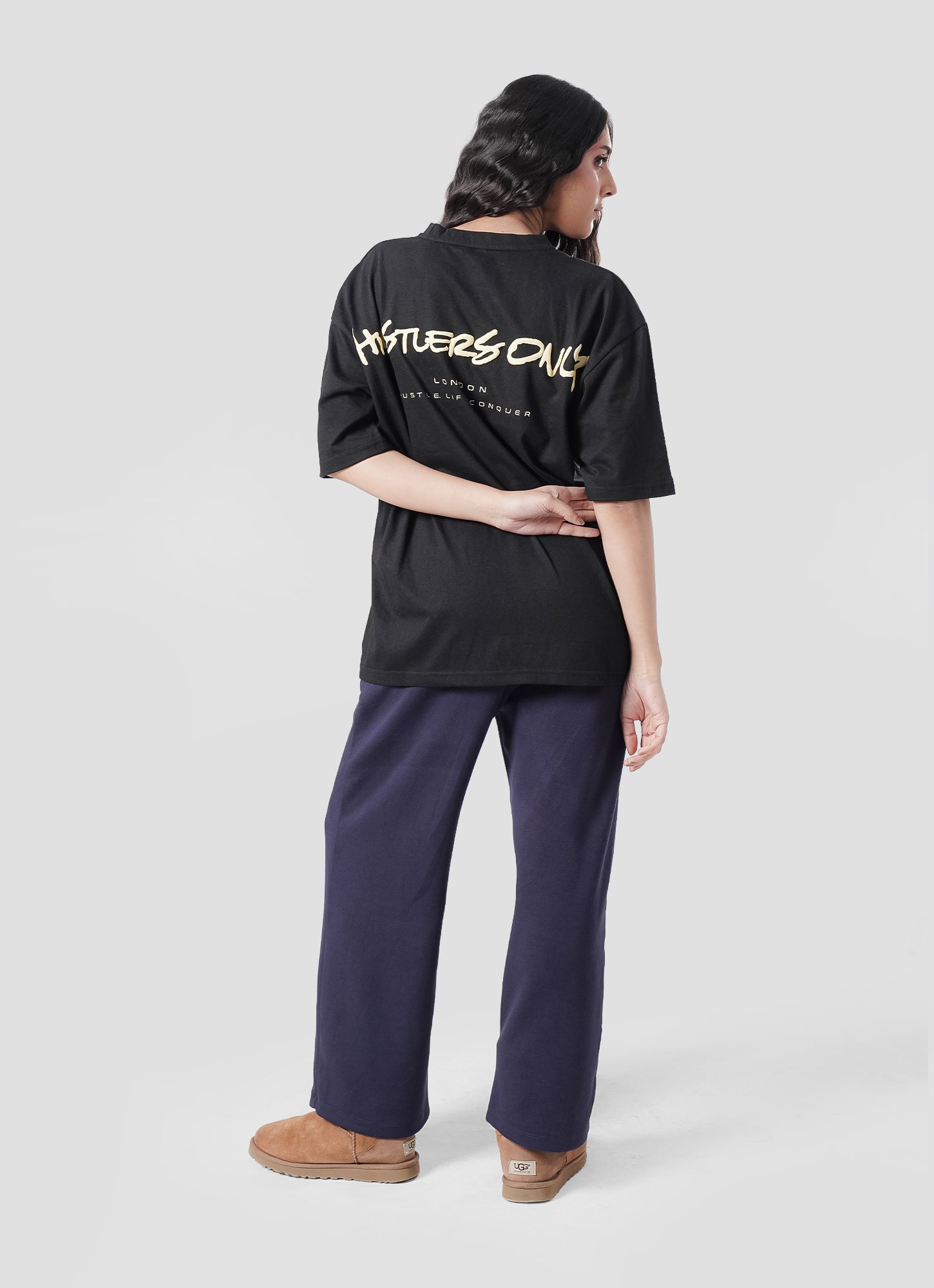 Graffiti Oversized T-Shirt - Black