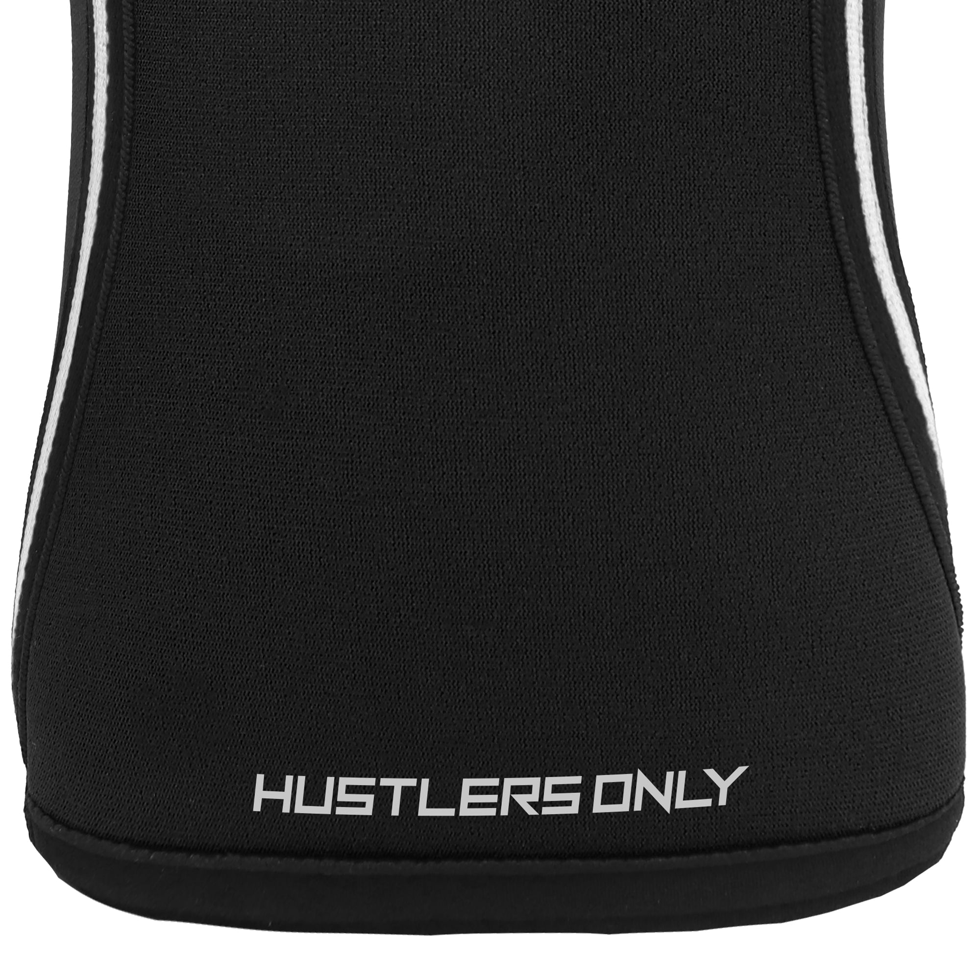 7mm Metal Knee Sleeves - Black with White Stripes