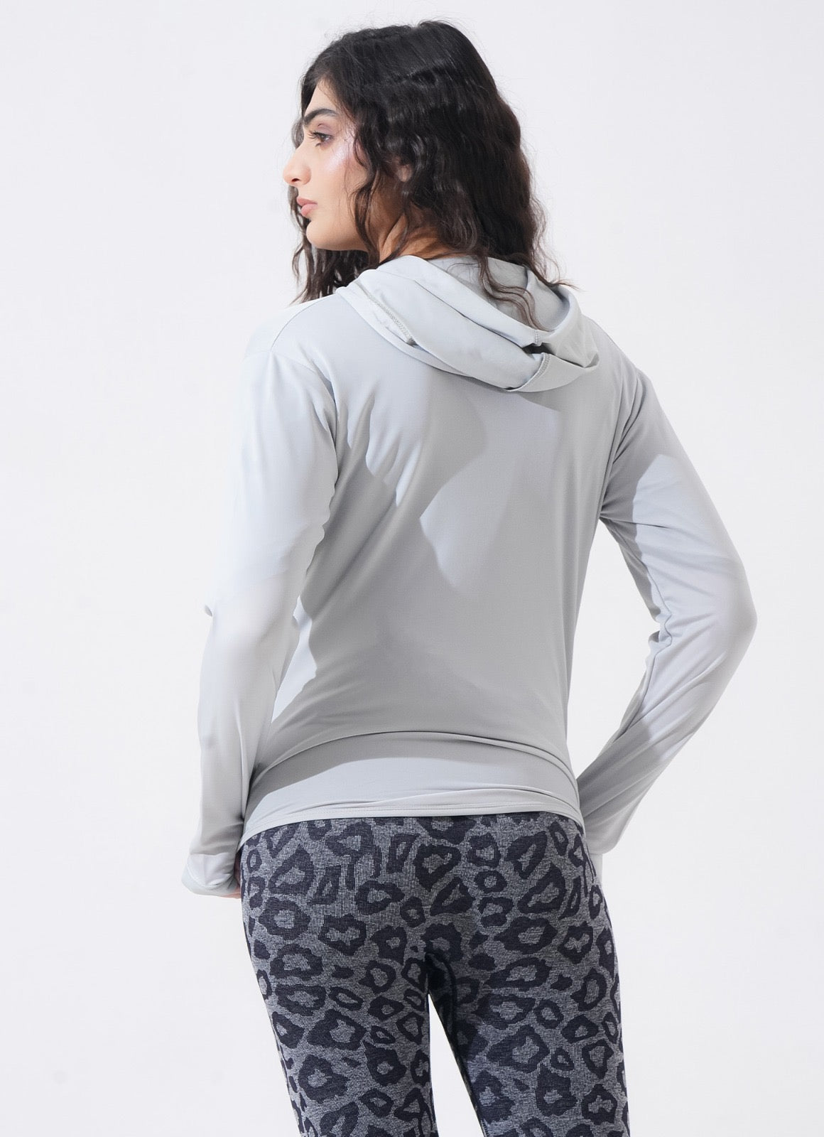 Women Sleek Hoodie - Silver