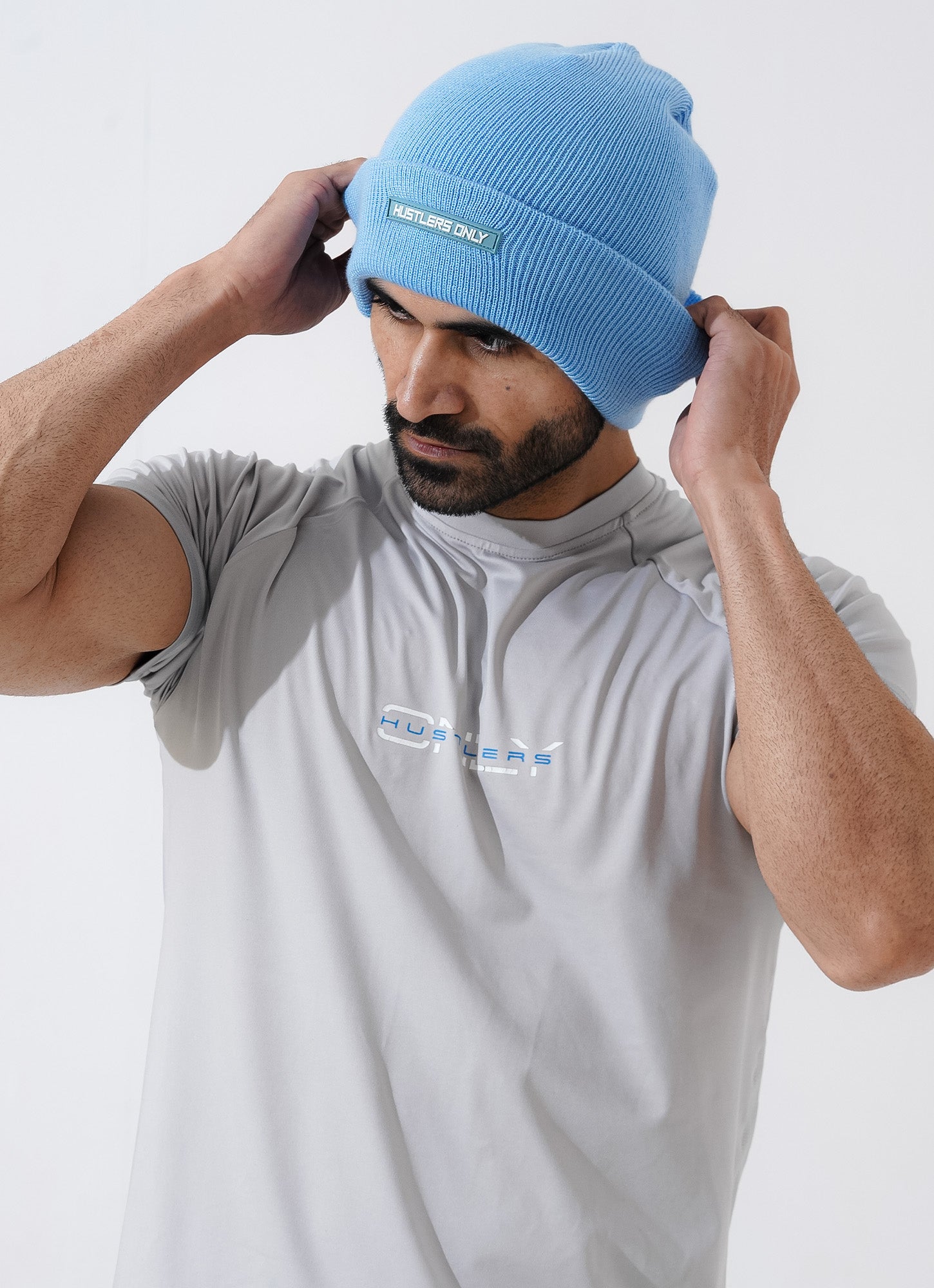 Knitted Beanie - Sky Blue