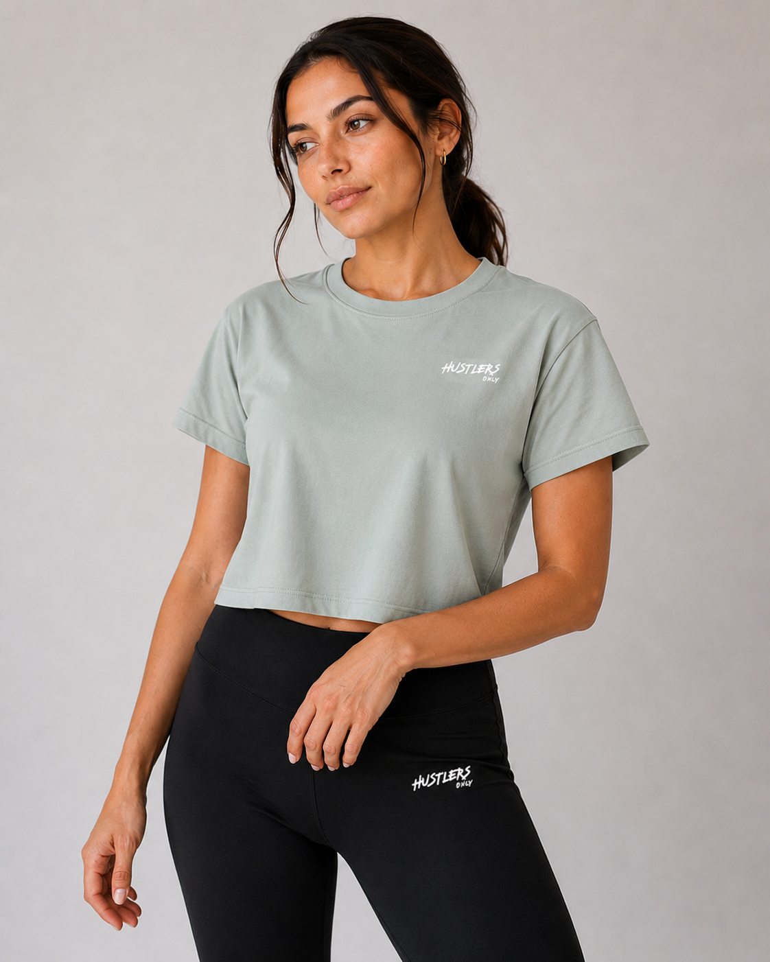 Rush Crop T-Shirt-Green