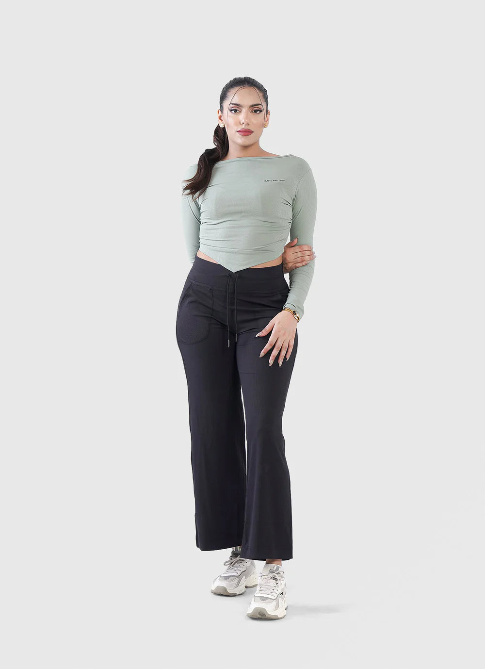 Green Diamond Crop Shirt For Women | HustlersOnlyUK