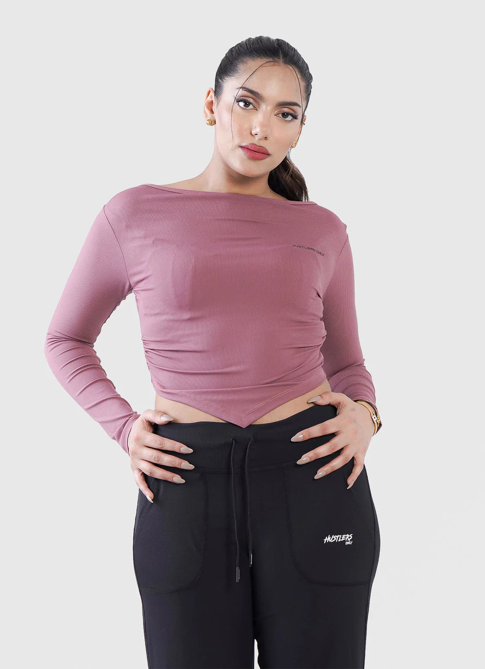 Pink Diamond Crop Shirt For Women | HustlersOnlyUK