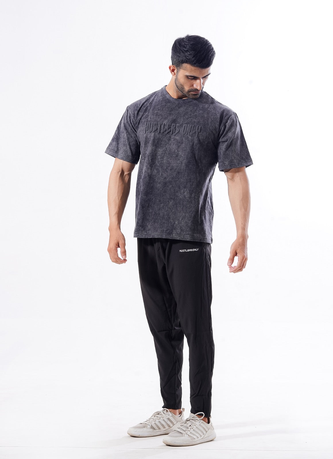 Drippy Acid Wash Black T-shirt For Men | HustlersOnlyUK