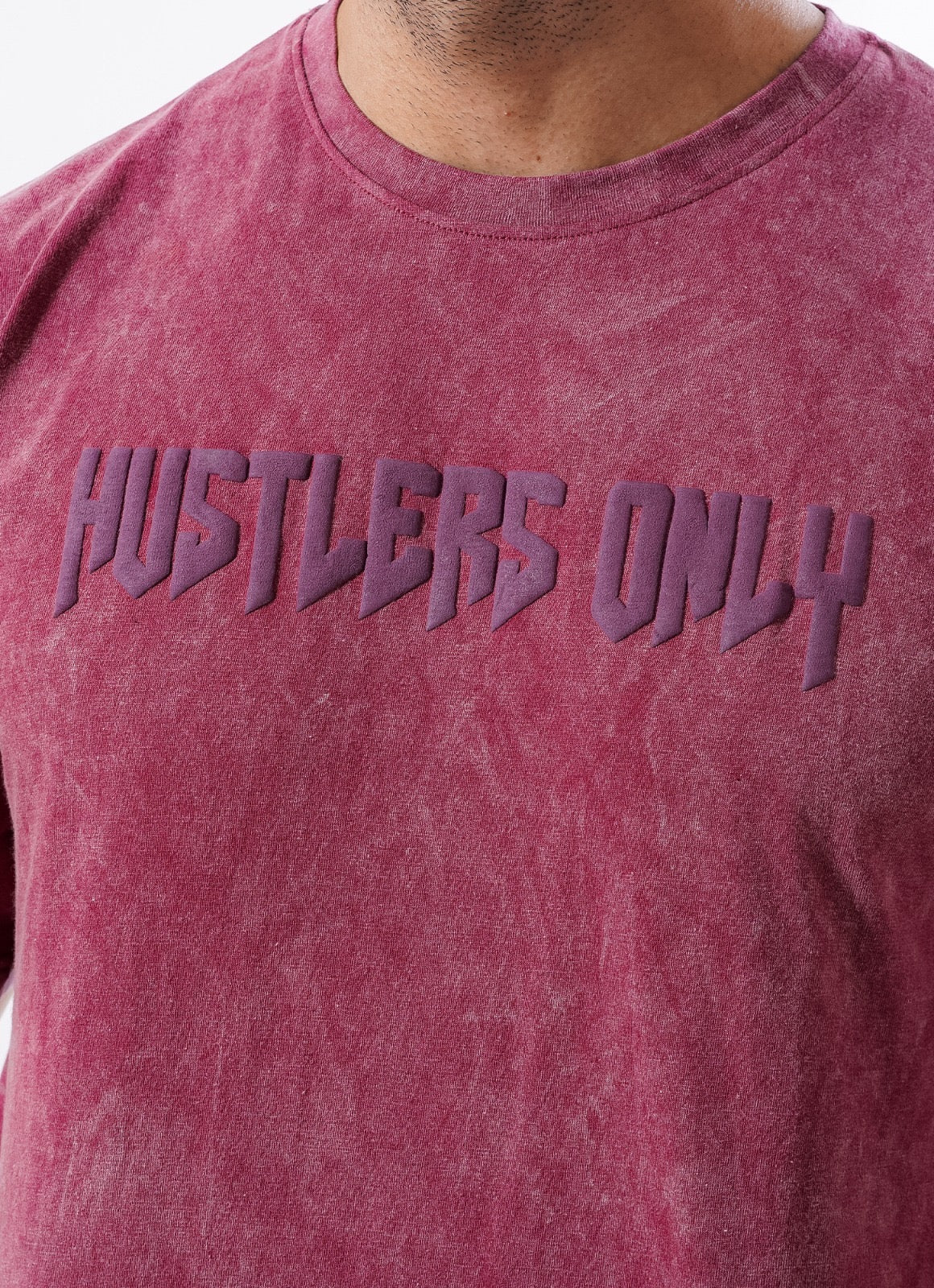 Drippy Acid Wash Maroon T-shirt For Men | HustlersOnlyUK