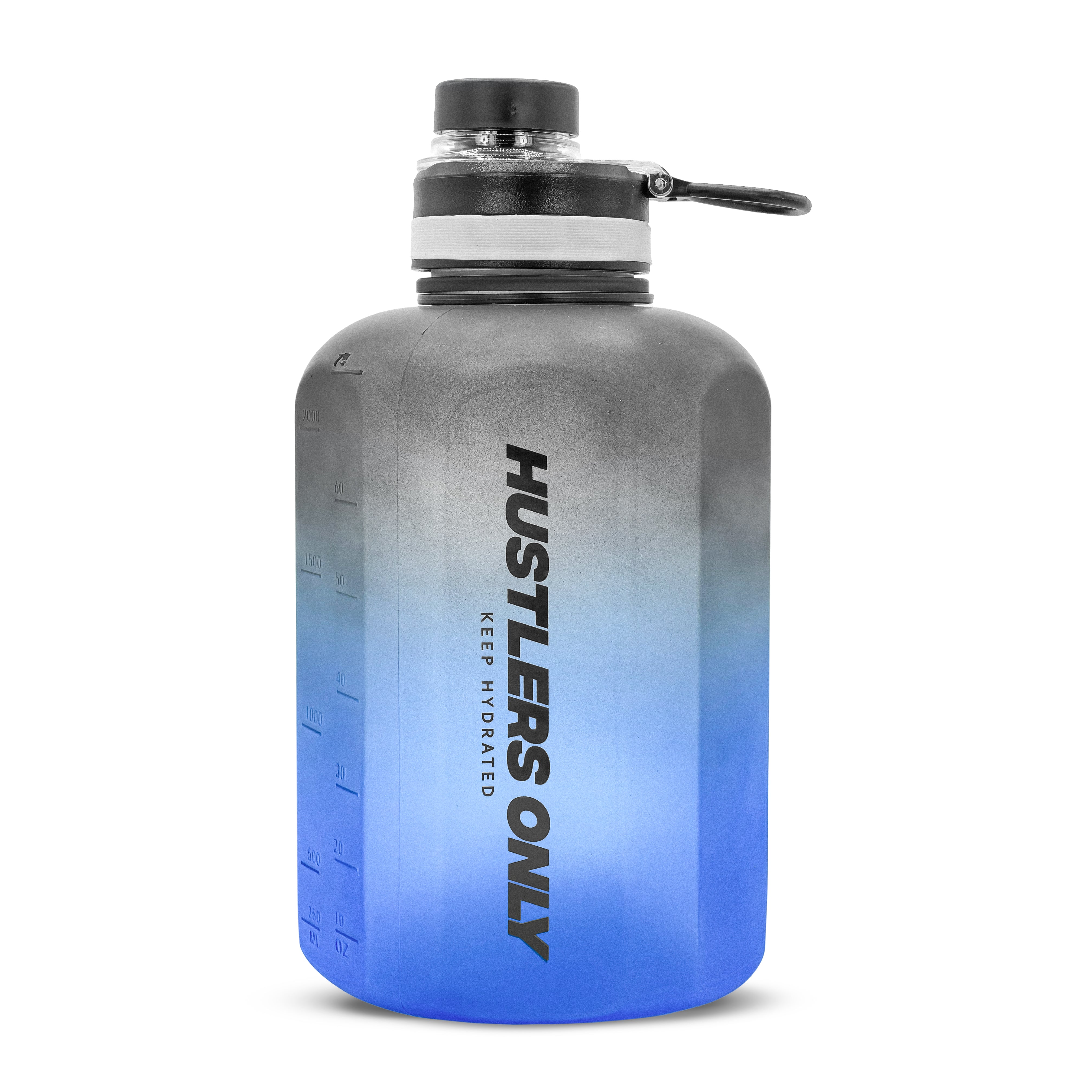 OG 2.2 Liter Water Bottle with Straw - Black/Blue