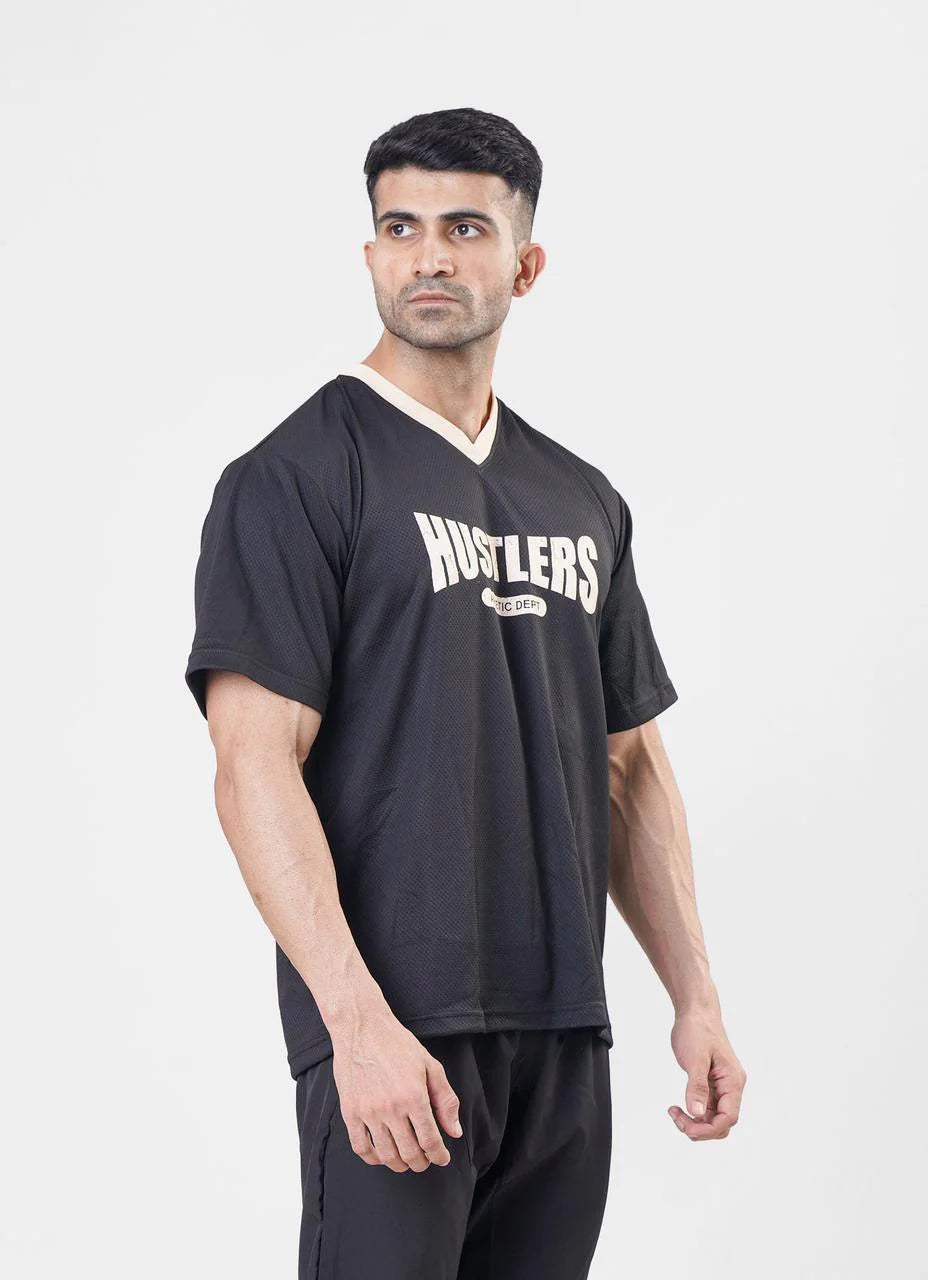 Black Basketball Tshirt for Mens | HustlersOnlyUK