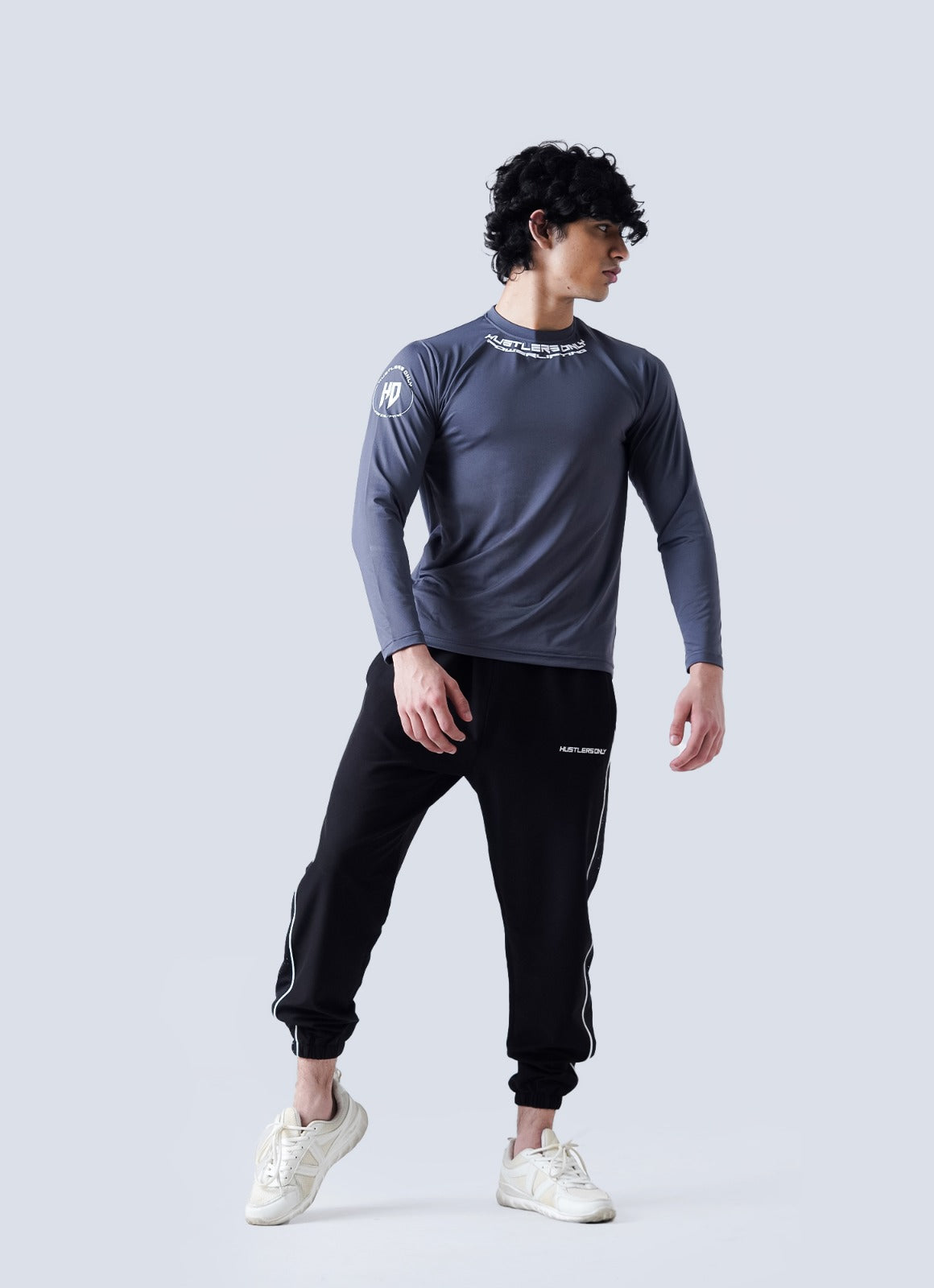 Powerlifting Full Sleeves Shirt - Steel Grey