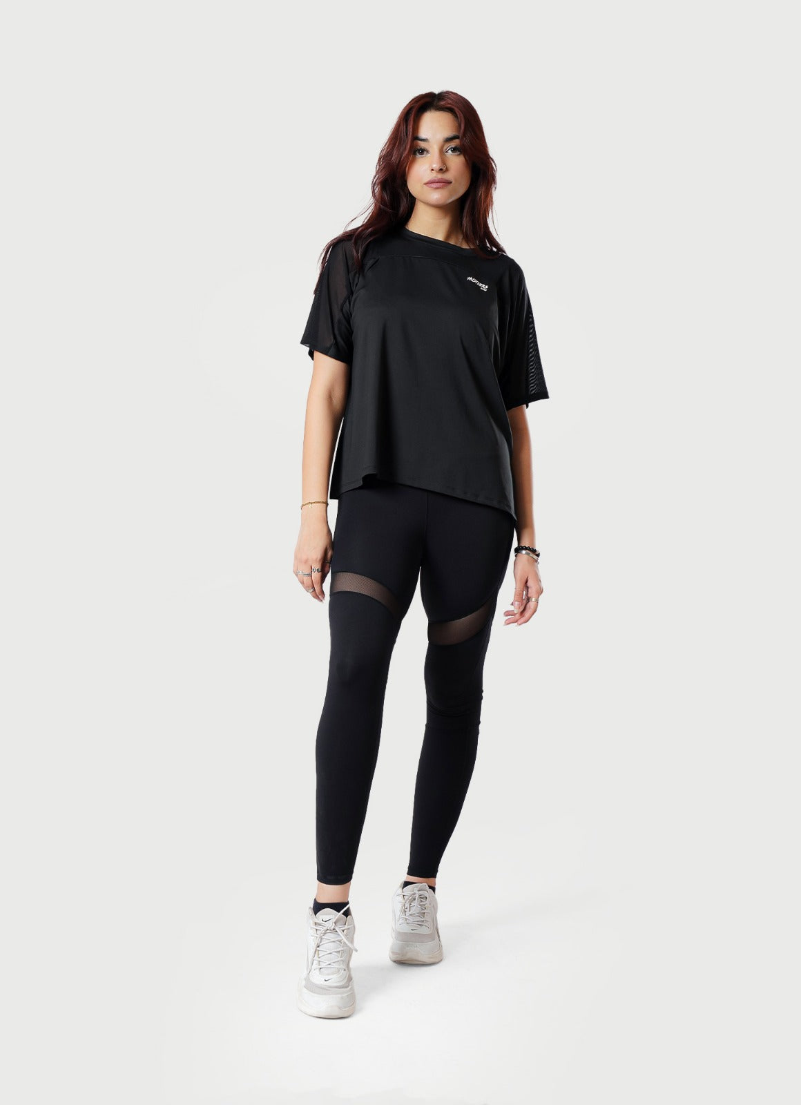 Performance Mesh Black Leggings For Women | HustlersOnlyUK