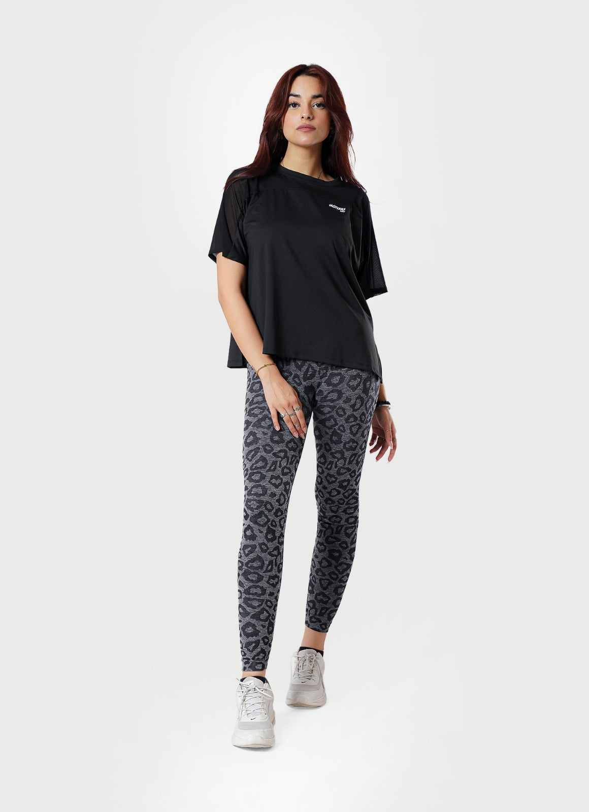 Gray Safari Seamless Leggings For Women | HustlersOnlyUK