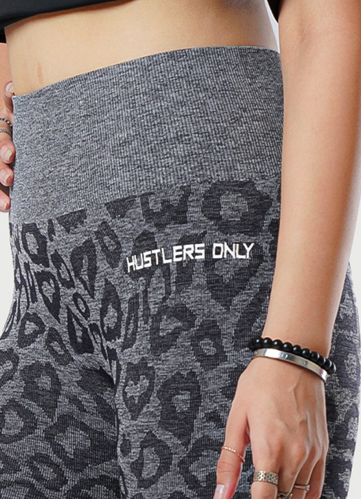 Gray Safari Seamless Leggings For Women | HustlersOnlyUK