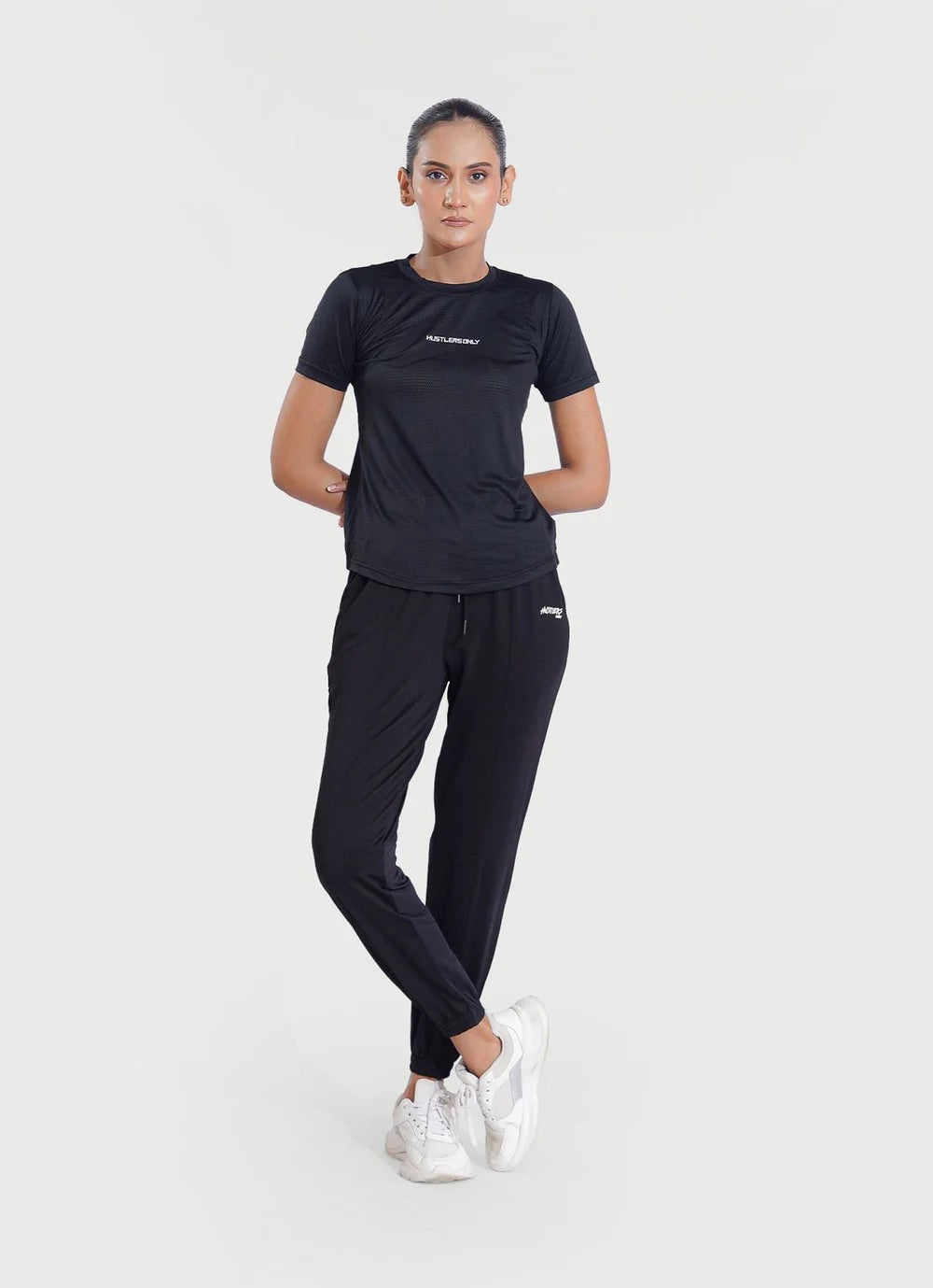 Sash Essential Black T-Shirt For Workout | HustlersOnlyUK