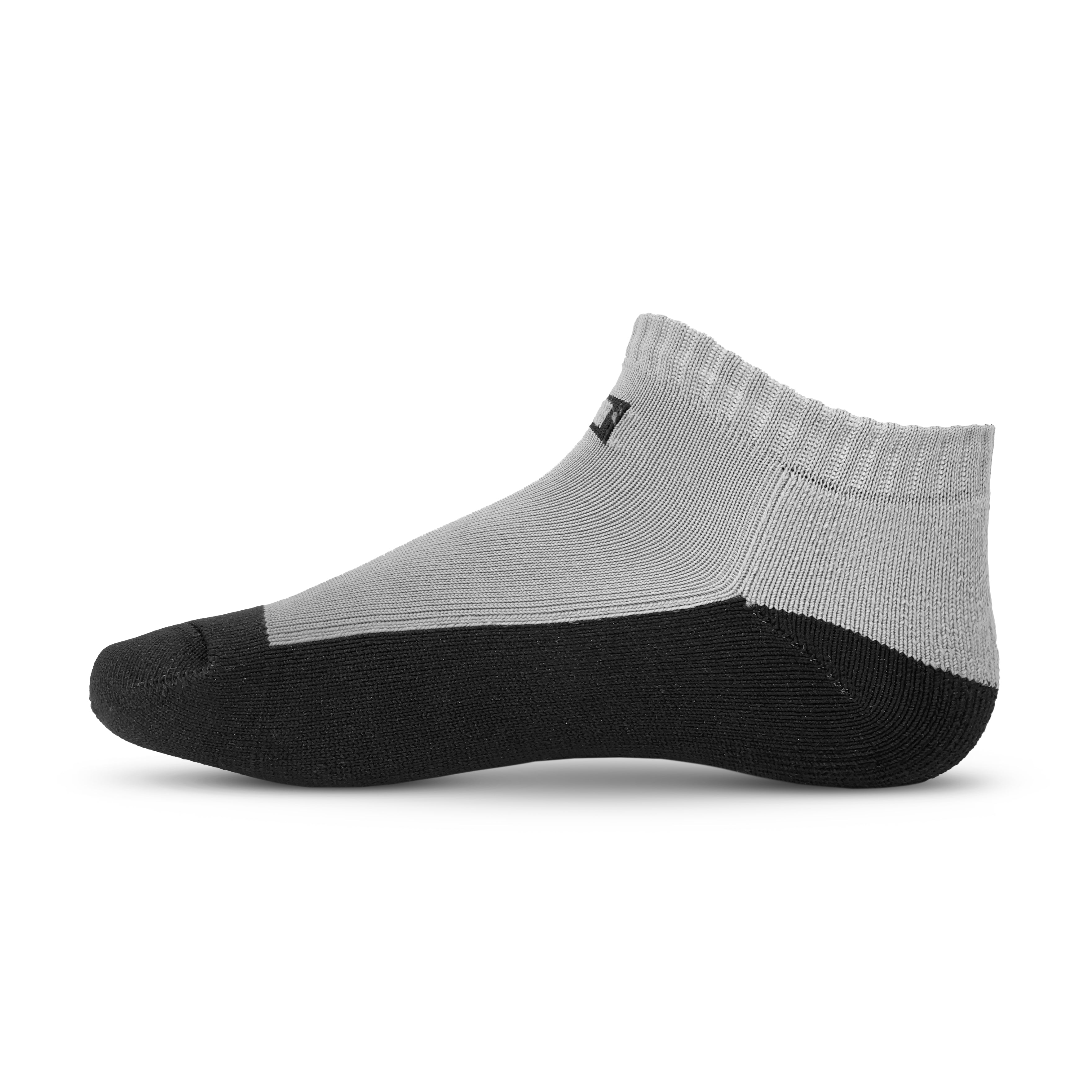 Ankle Crew Socks - Grey & Black