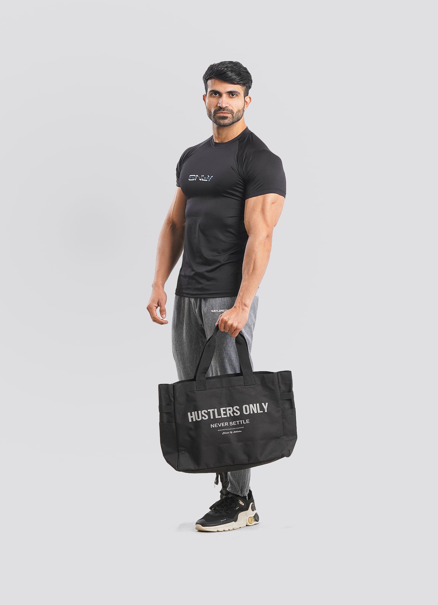 Black Utility Mesh Back T-shirt For Men | HustlersOnlyUK