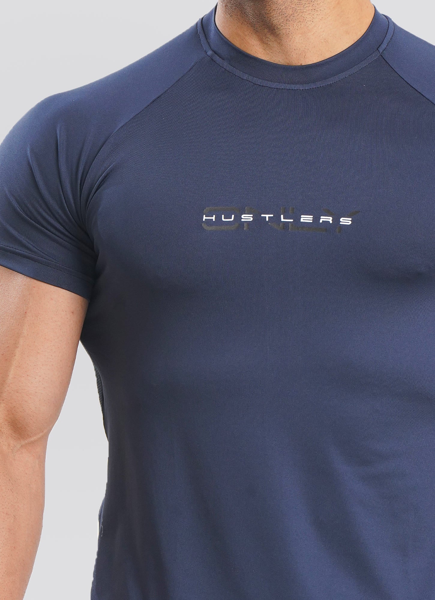 Utility Mesh Back Navy T-shirt For Men | HustlersOnlyUK