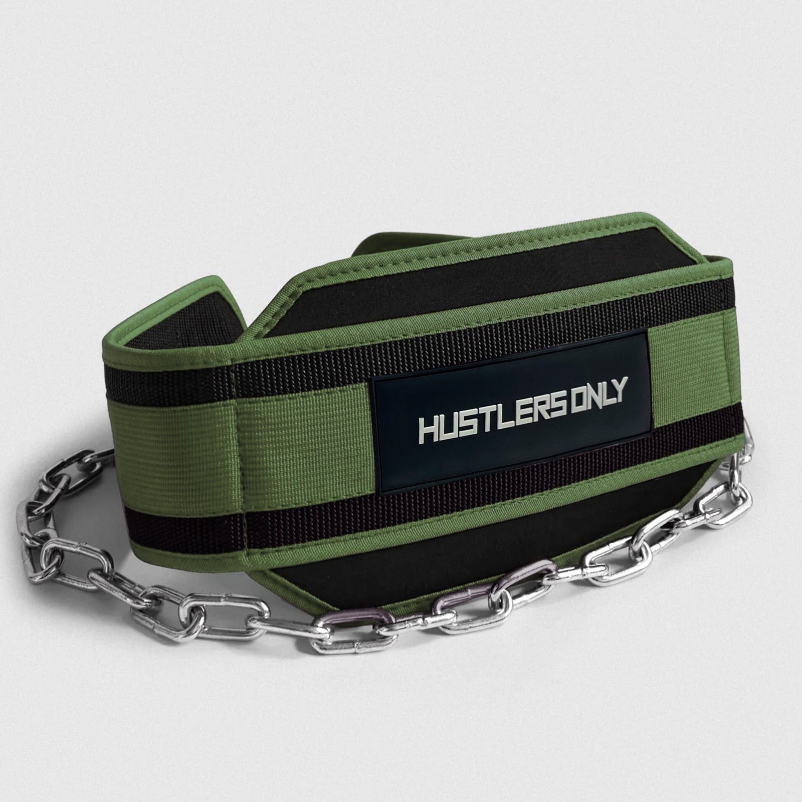 Dip Belt with Steel Chain - Green