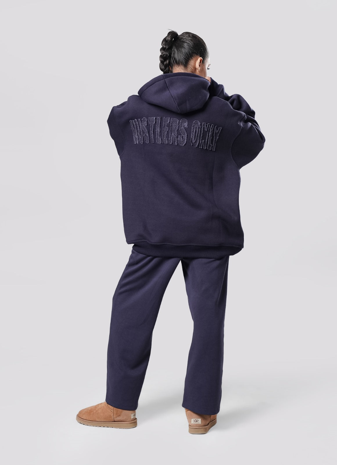Crude Oversized Hoodie - Navy