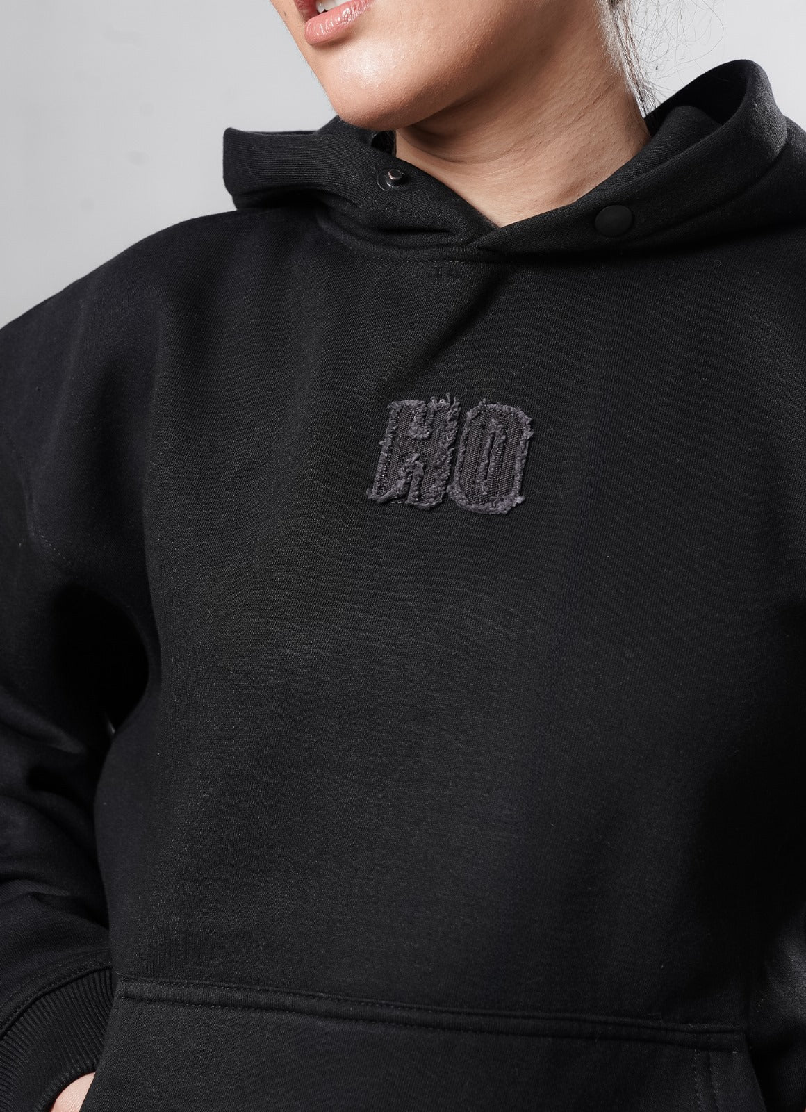Crude Oversized Hoodie - Black