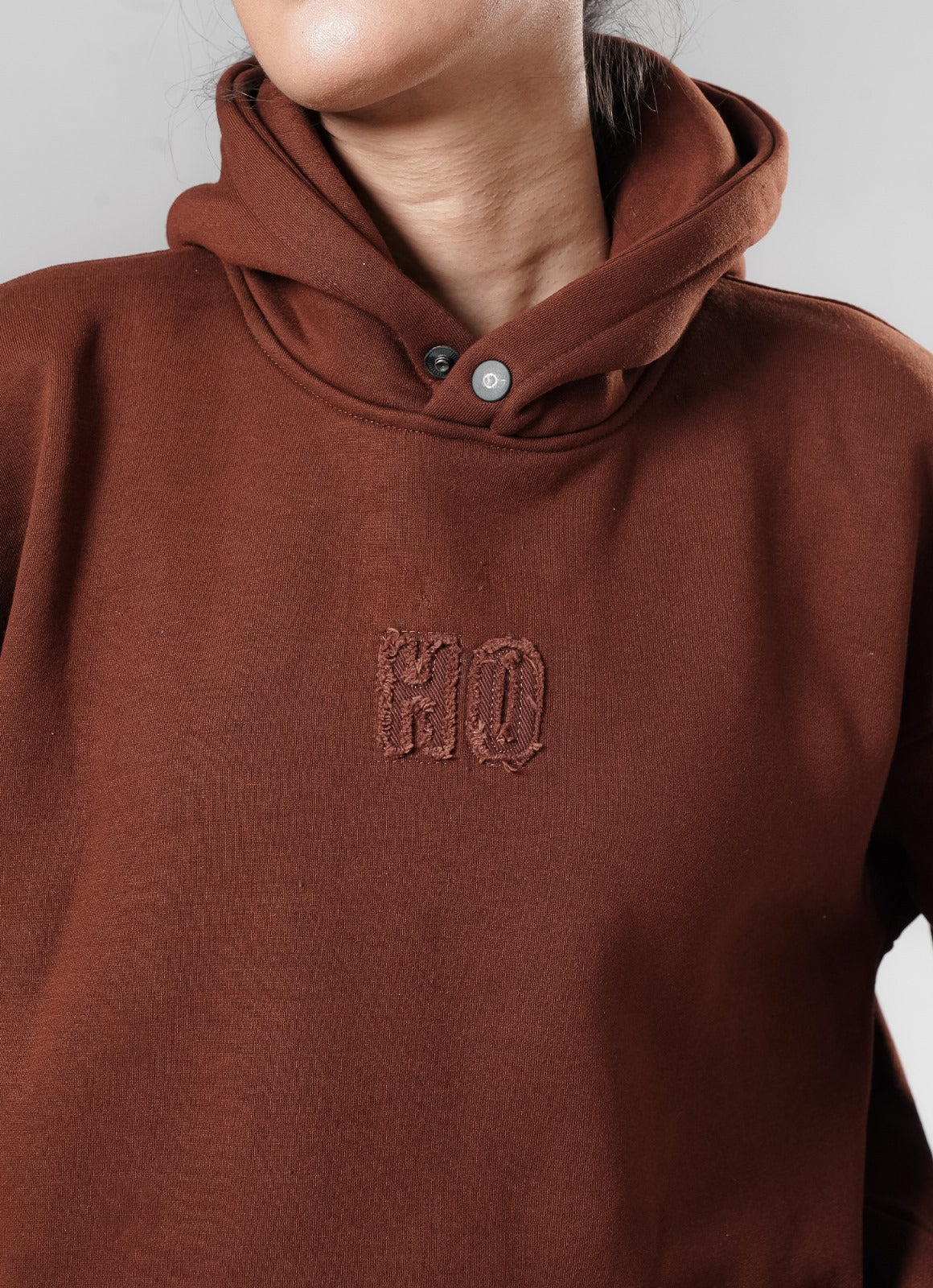Crude Oversized Hoodie - Brown