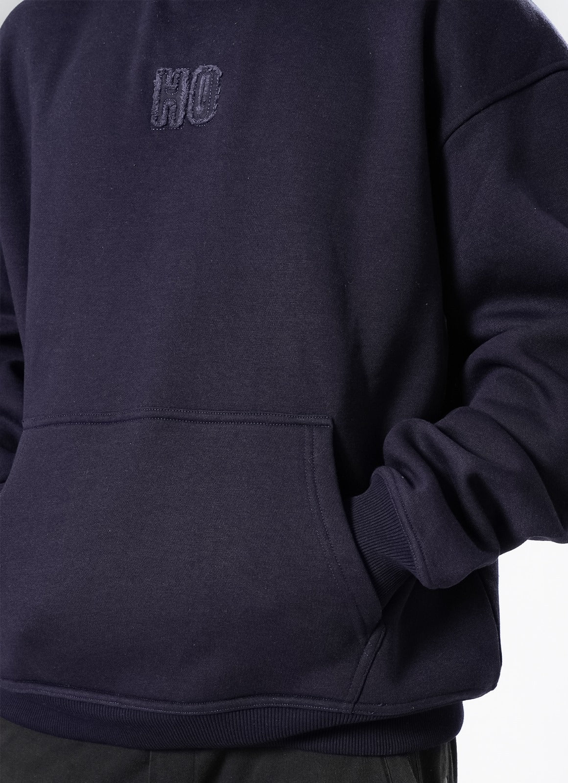 Crude Oversized Hoodie - Navy