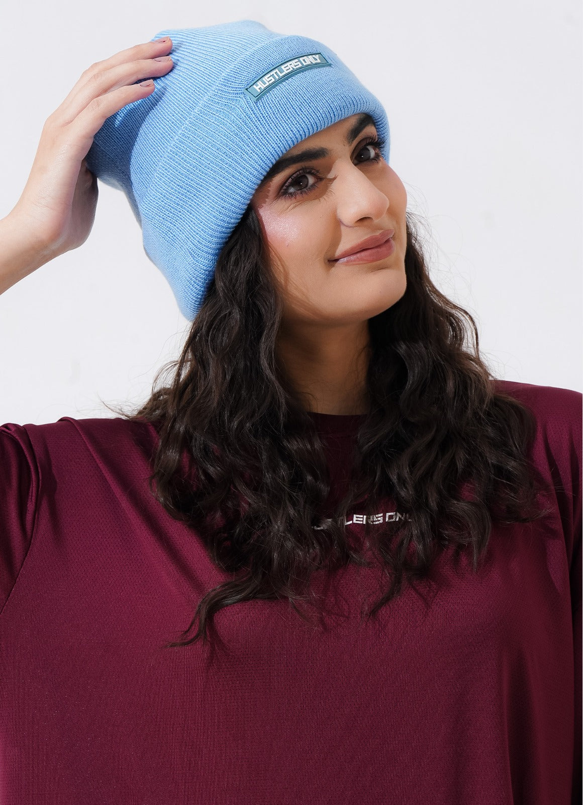 Knitted Beanie - Sky Blue