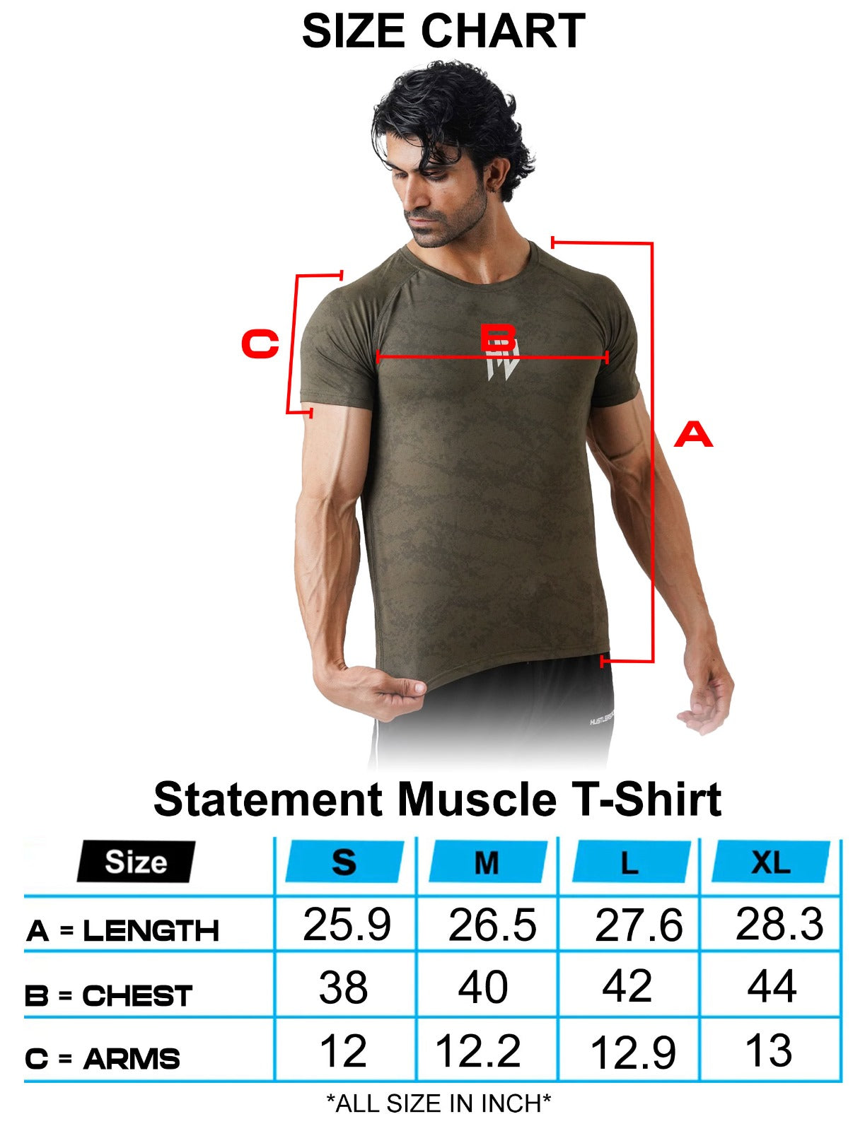 Statement Muscle Tshirt - Olive