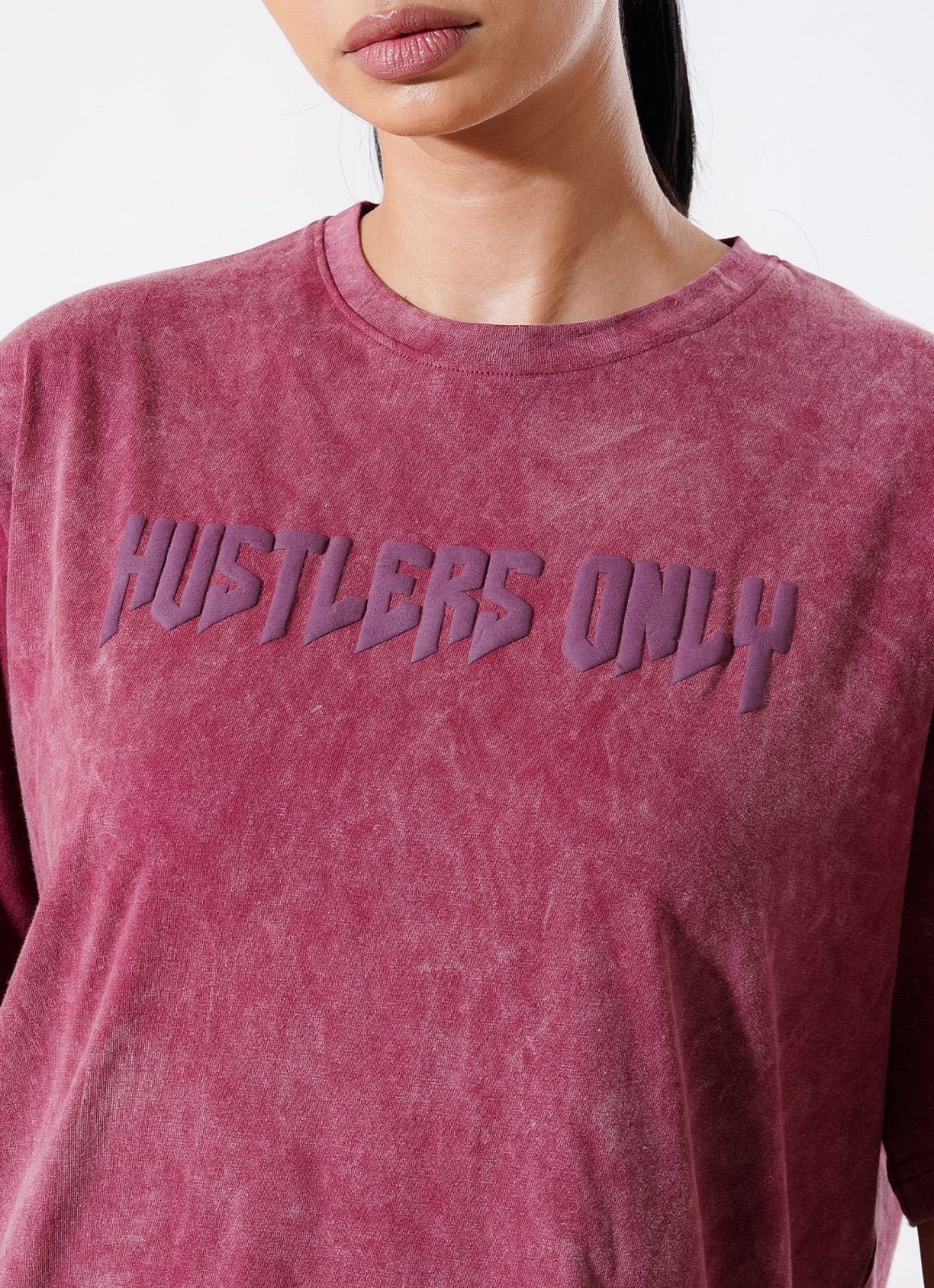 Drippy Acid Wash Tshirt - Maroon