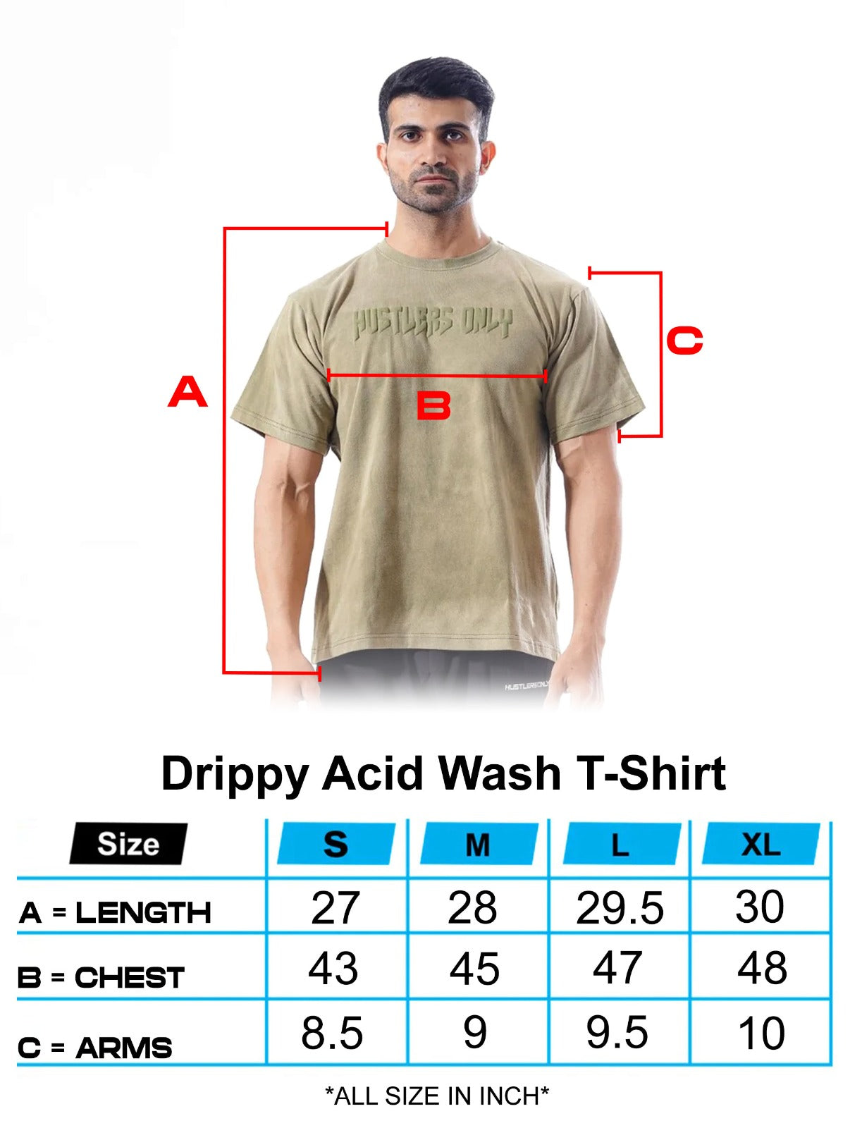 Unisex True-to-Size Green Acid Wash Tshirt | Hustlers Only UK
