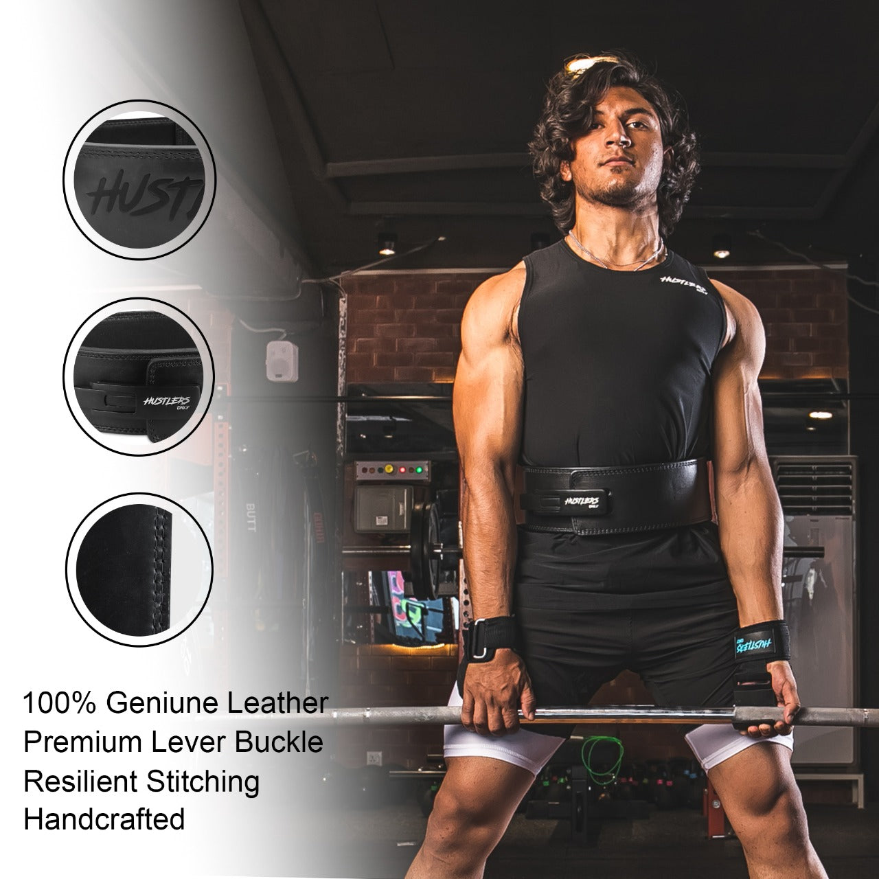 10mm Premium Weightlifting lever Belt-Black