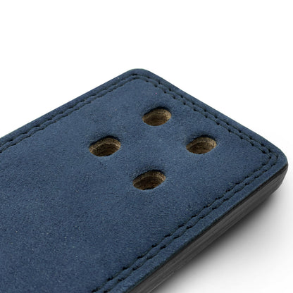 10mm Suede Leather Lever Belt - Blue