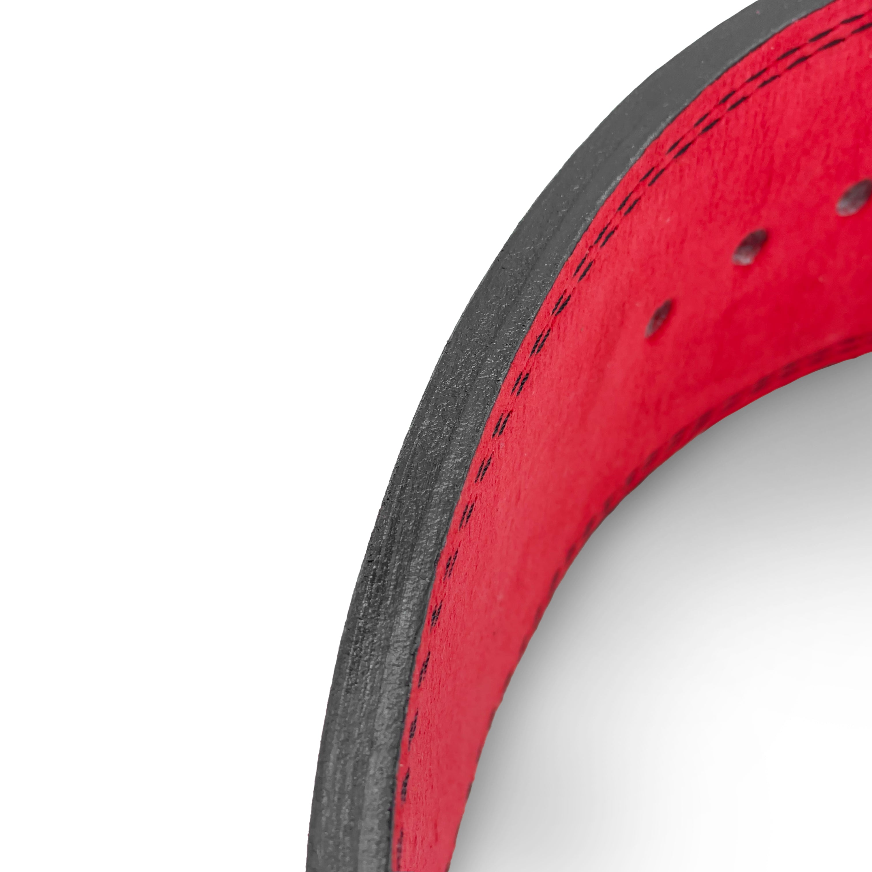 10mm Suede Leather Lever Belt - Red