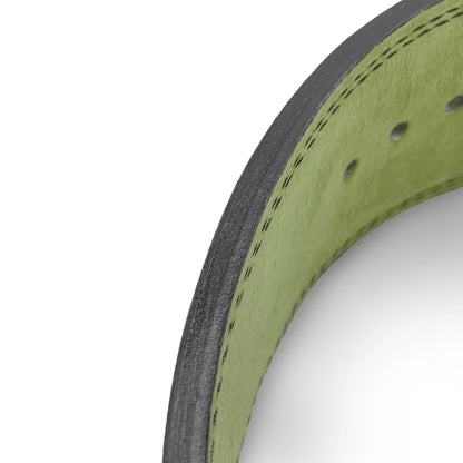 10mm Suede Leather Lever Belt - Green