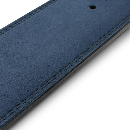 10mm Suede Leather Lever Belt - Blue
