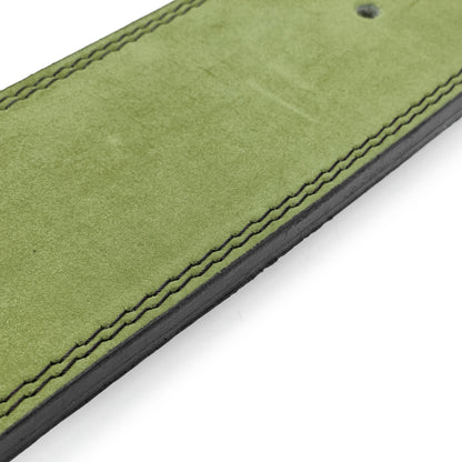 10mm Suede Leather Lever Belt - Green