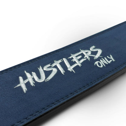 10mm Suede Leather Lever Belt - Blue