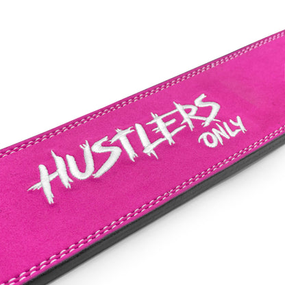 10mm Suede Leather Lever Belt - Barbie Pink