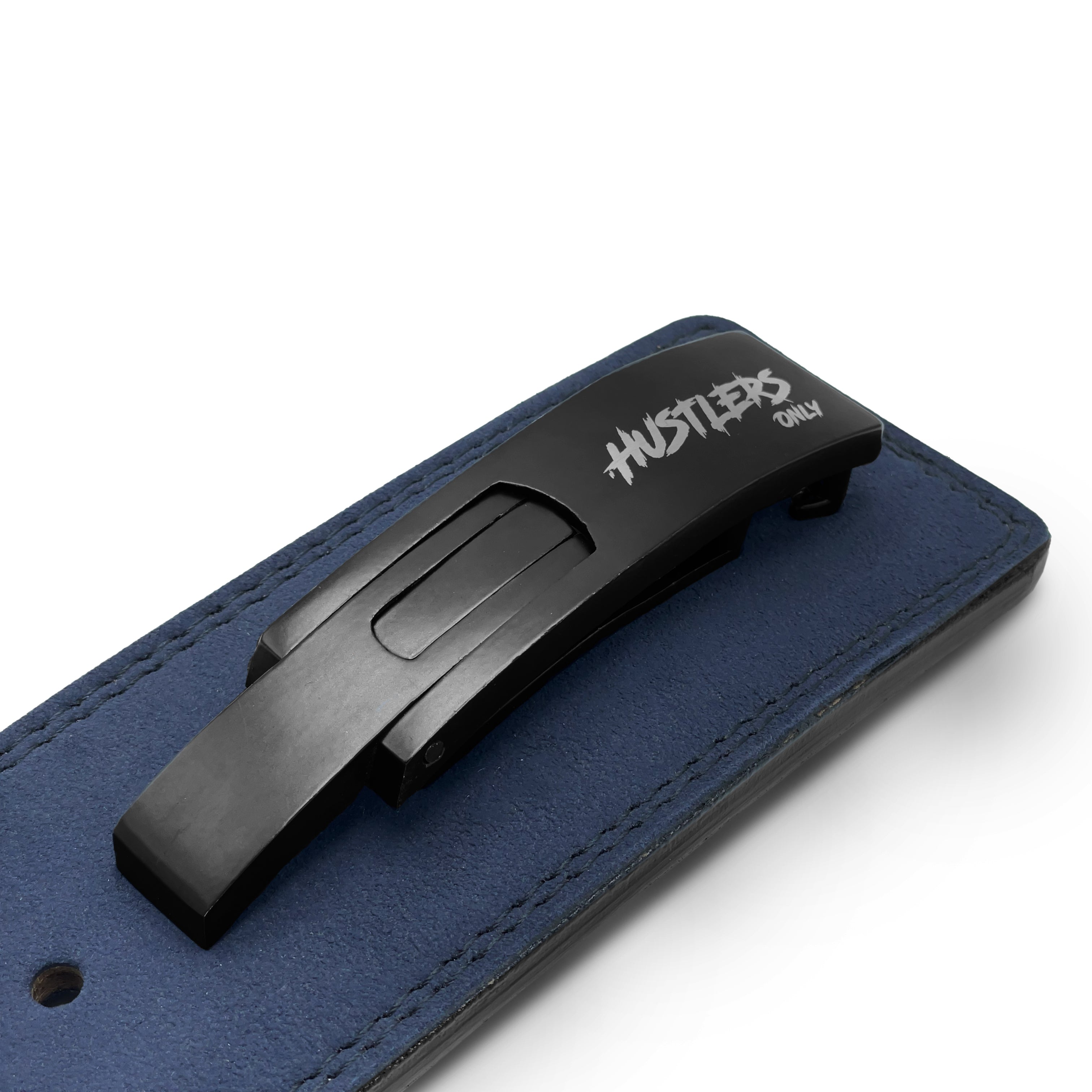 10mm Suede Leather Lever Belt - Blue