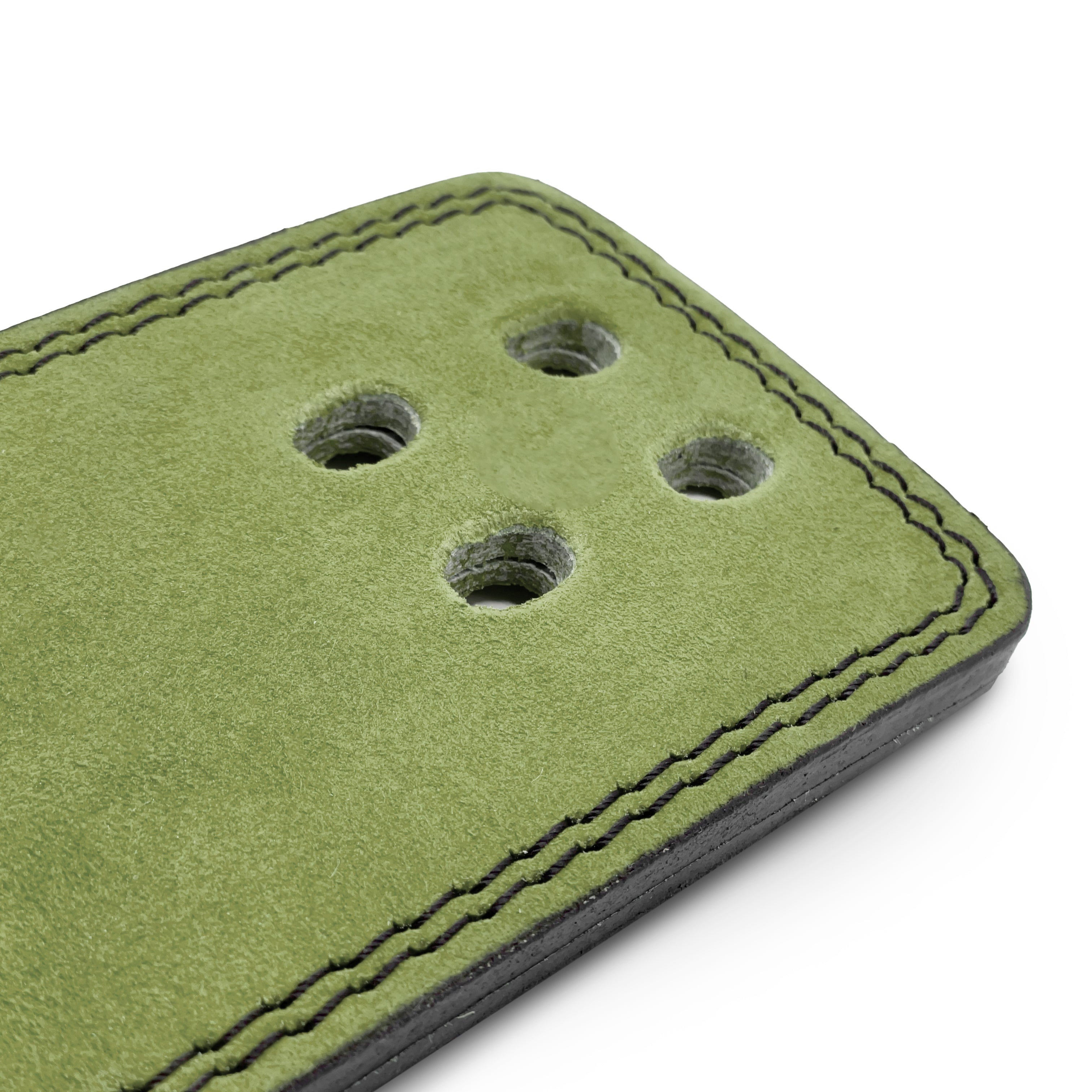 10mm Suede Leather Lever Belt - Green
