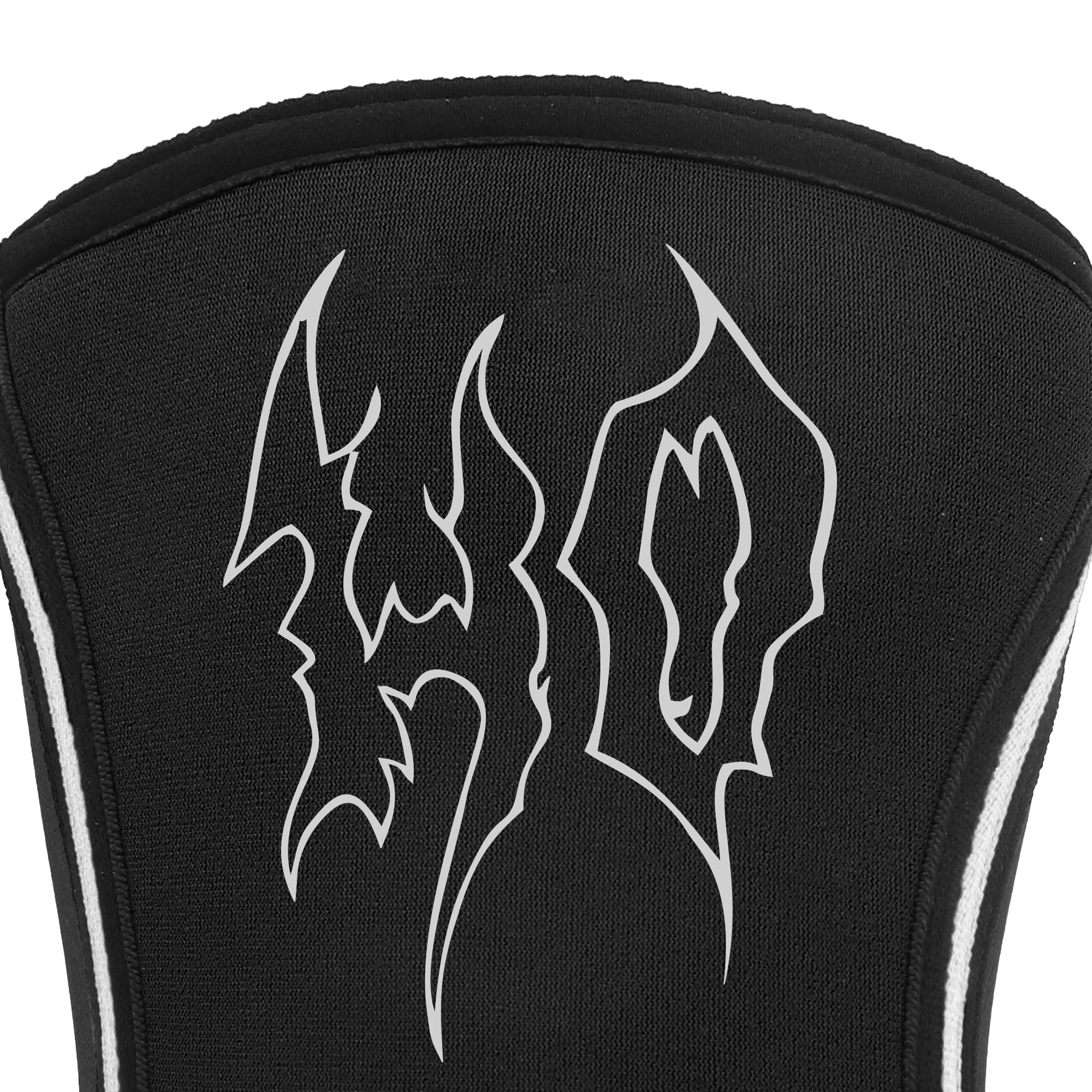 7mm Metal Knee Sleeves - Black with White Stripes