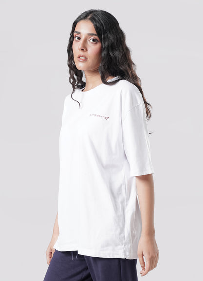 Graffiti Oversized T-Shirt - White
