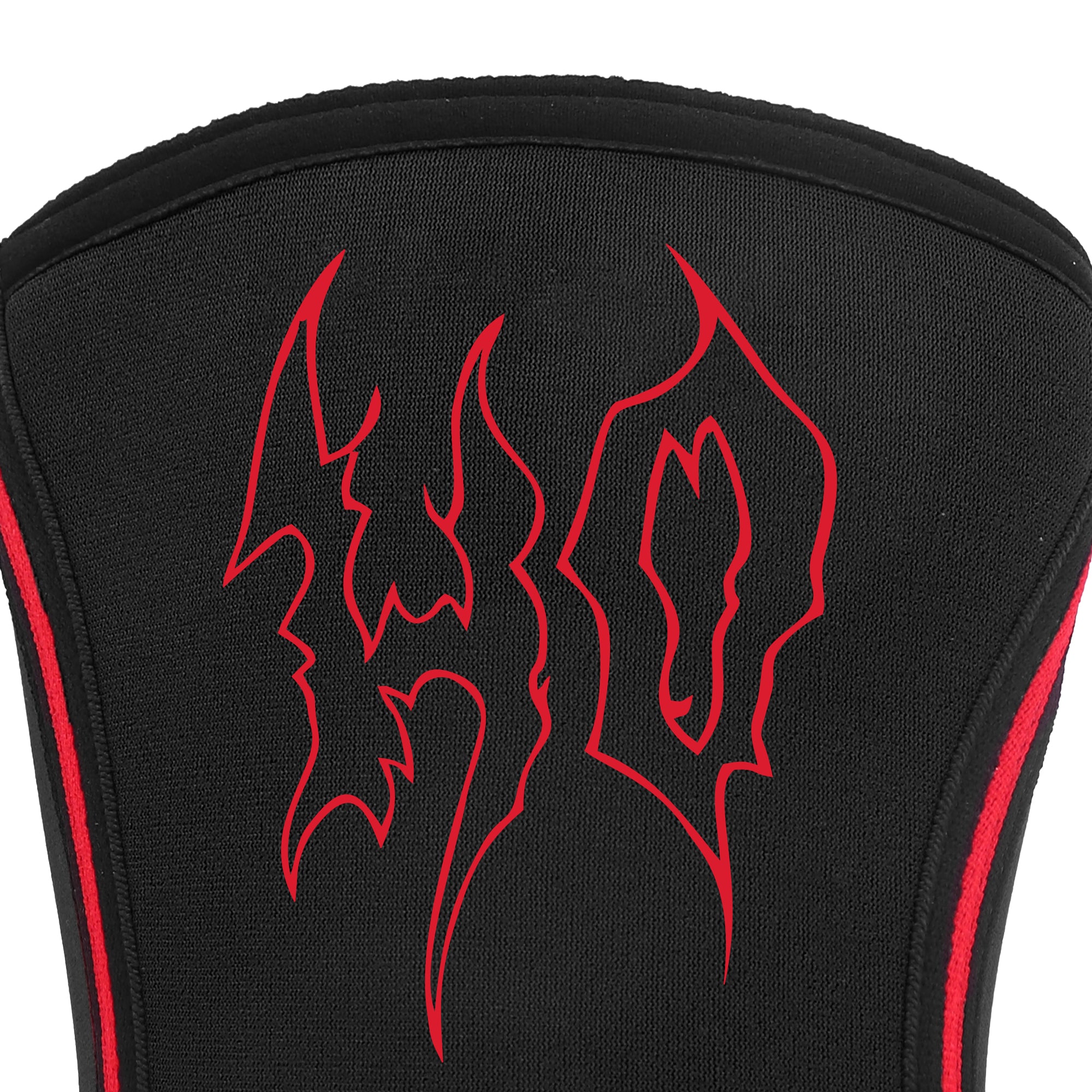 7mm Metal Knee Sleeves - Black with Red Stripes