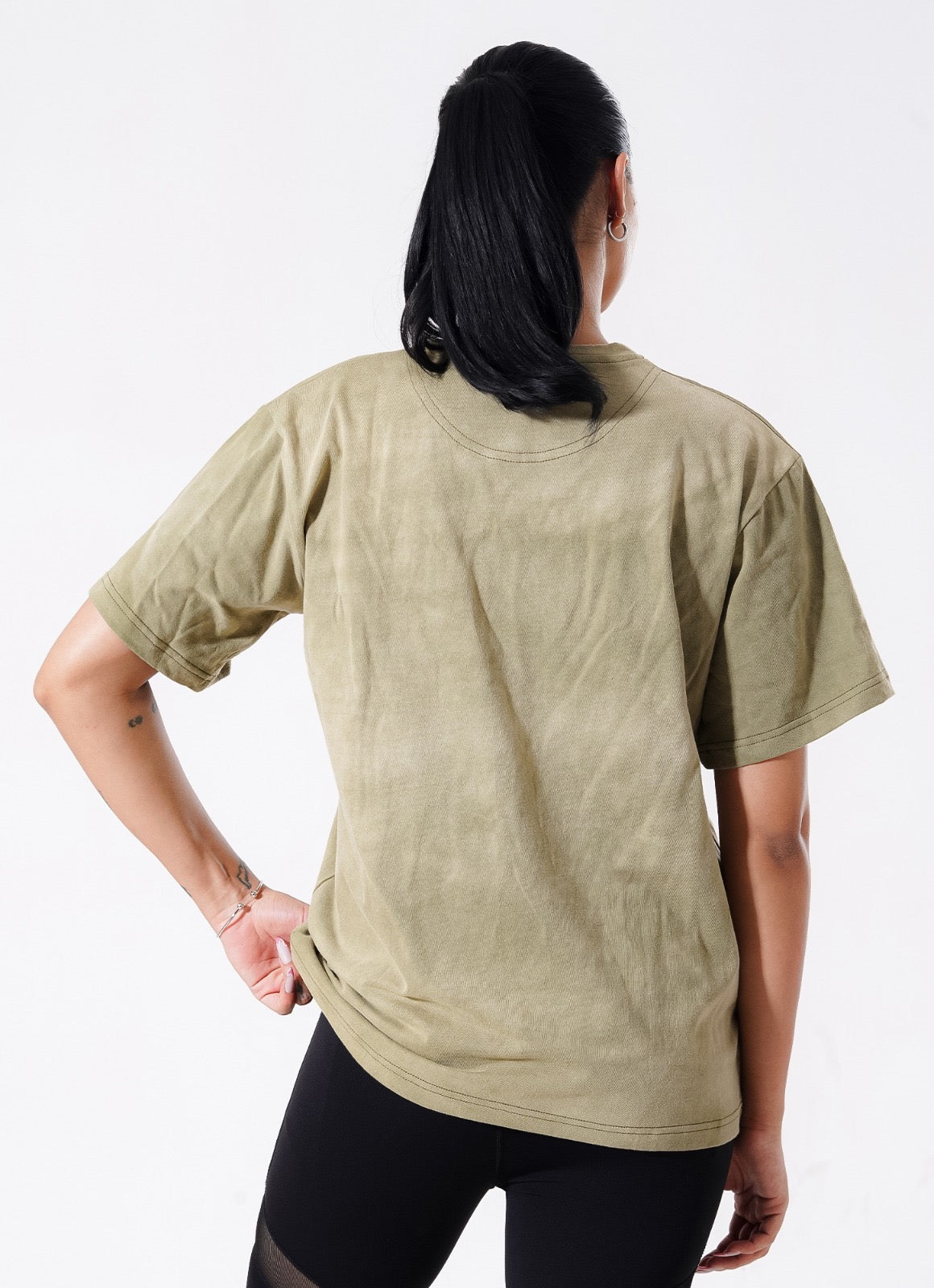 Drippy Acid Wash Tshirt - Green