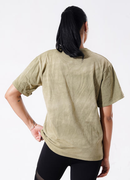 Drippy Acid Wash Tshirt - Green
