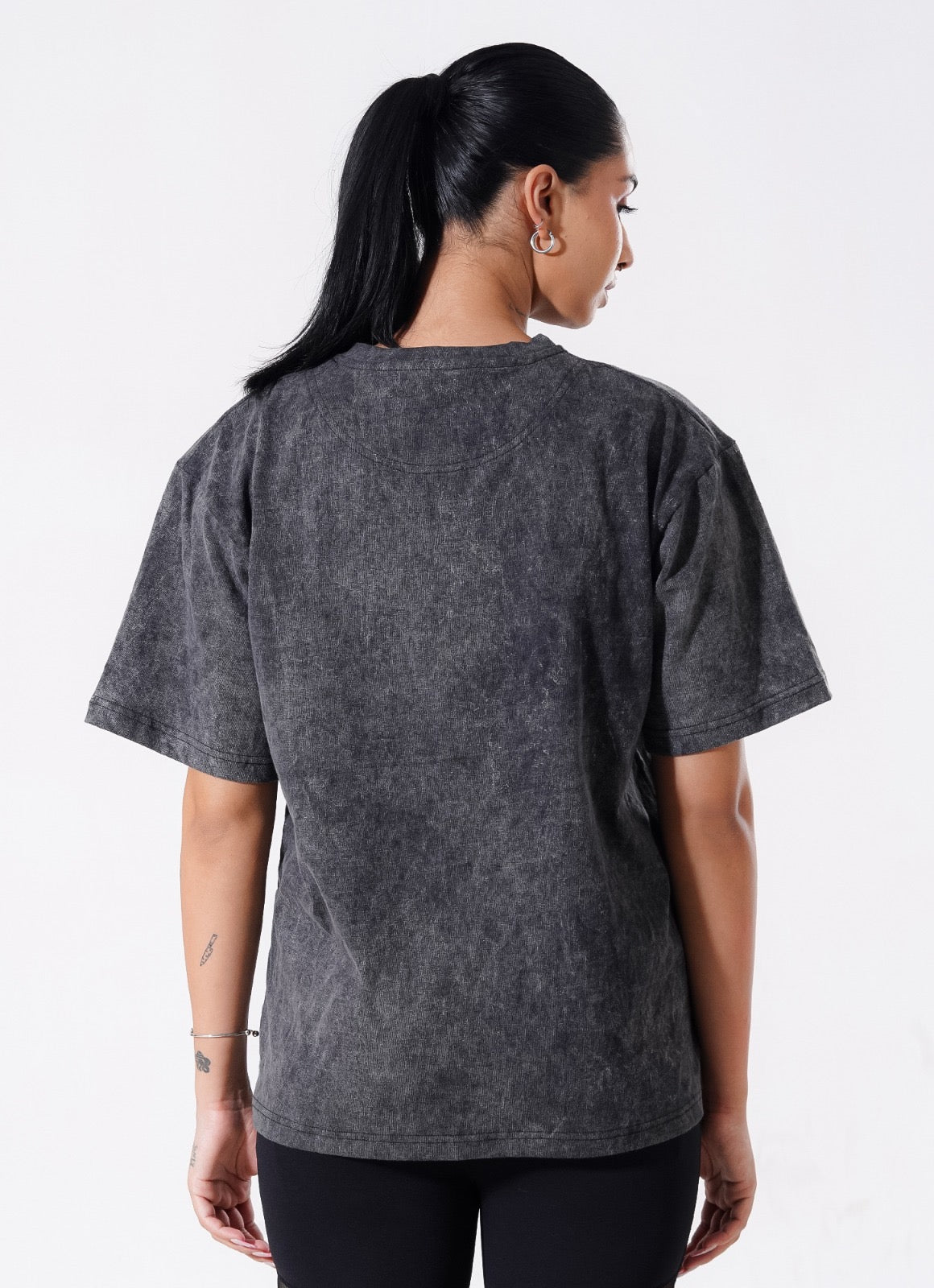 Drippy Acid Wash Tshirt - Black