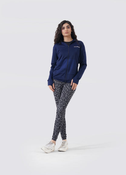 Women Sleek Hoodie - Navy