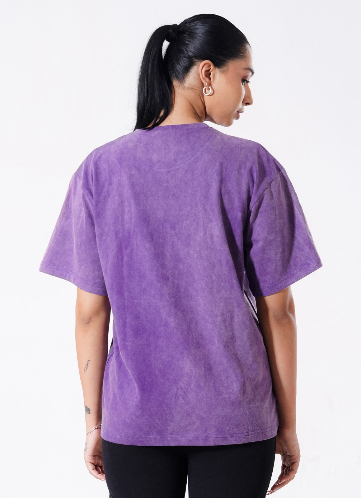 Drippy Acid Wash Tshirt - Purple
