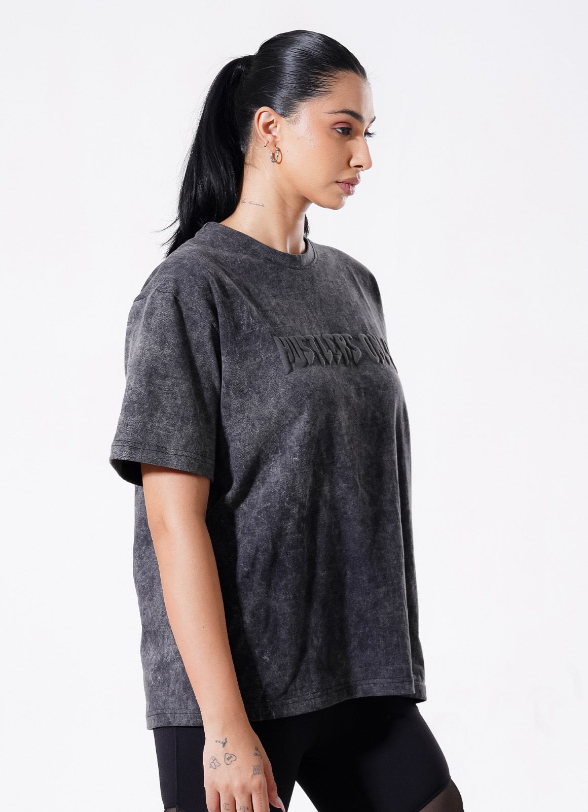 Drippy Acid Wash Tshirt - Black