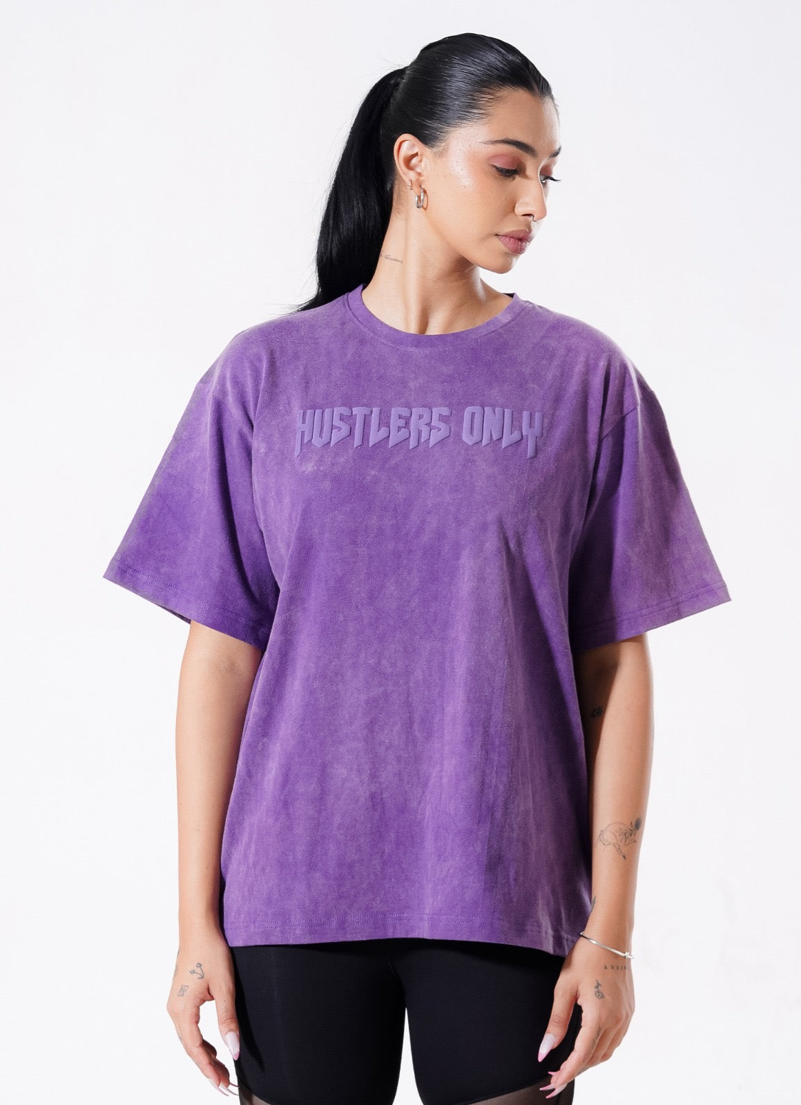 Drippy Acid Wash Tshirt - Purple